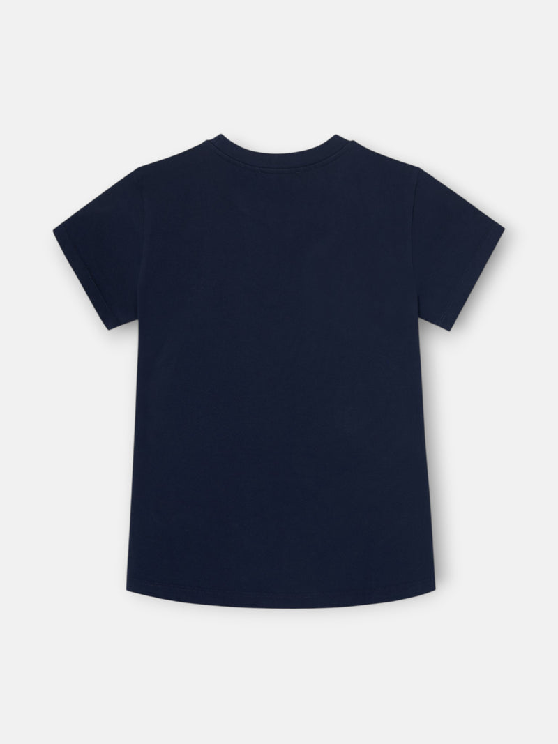 T-shirt femme lucky love bleu marine