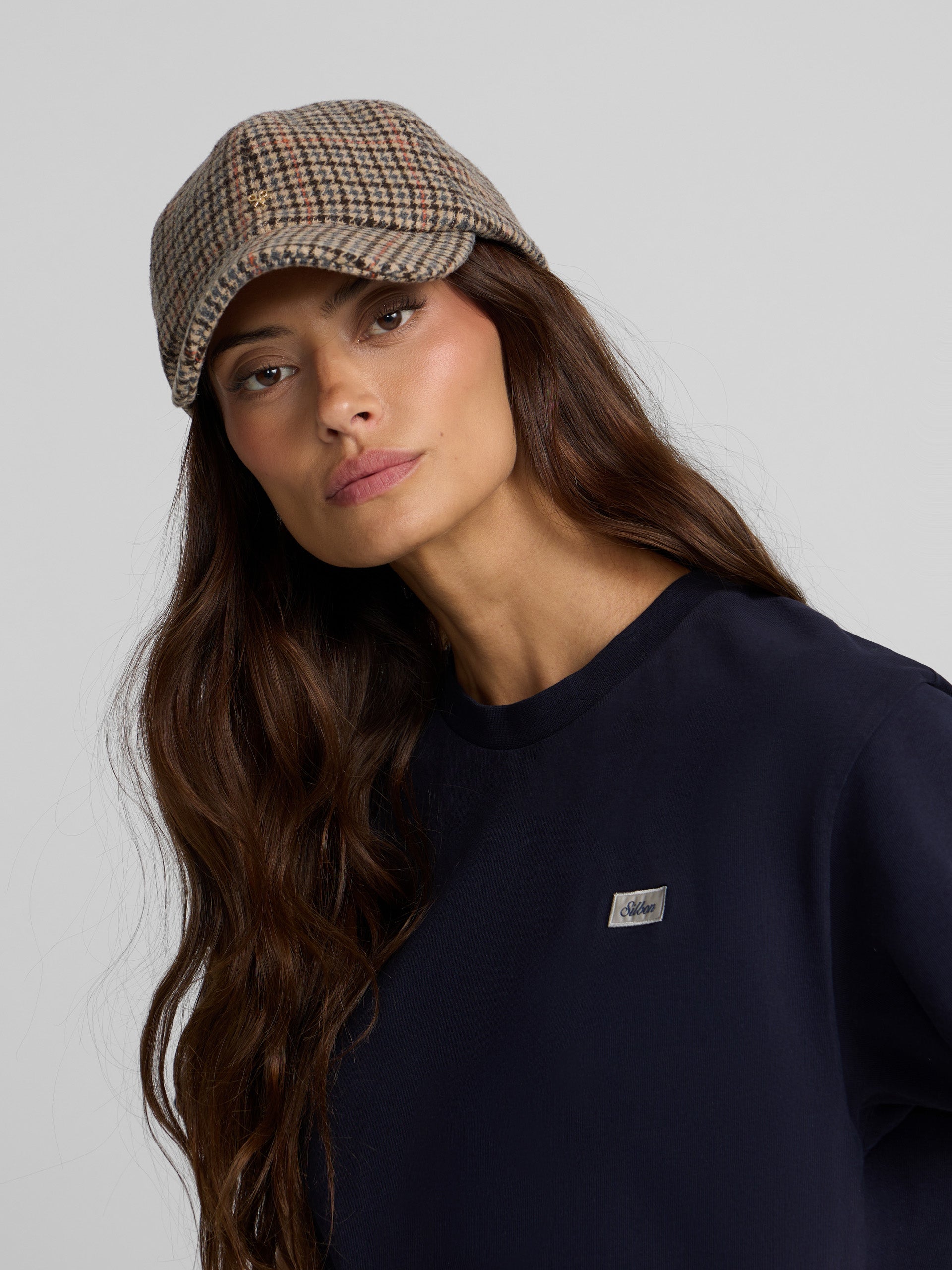 T-shirt mulher patch silbon azul-marinho