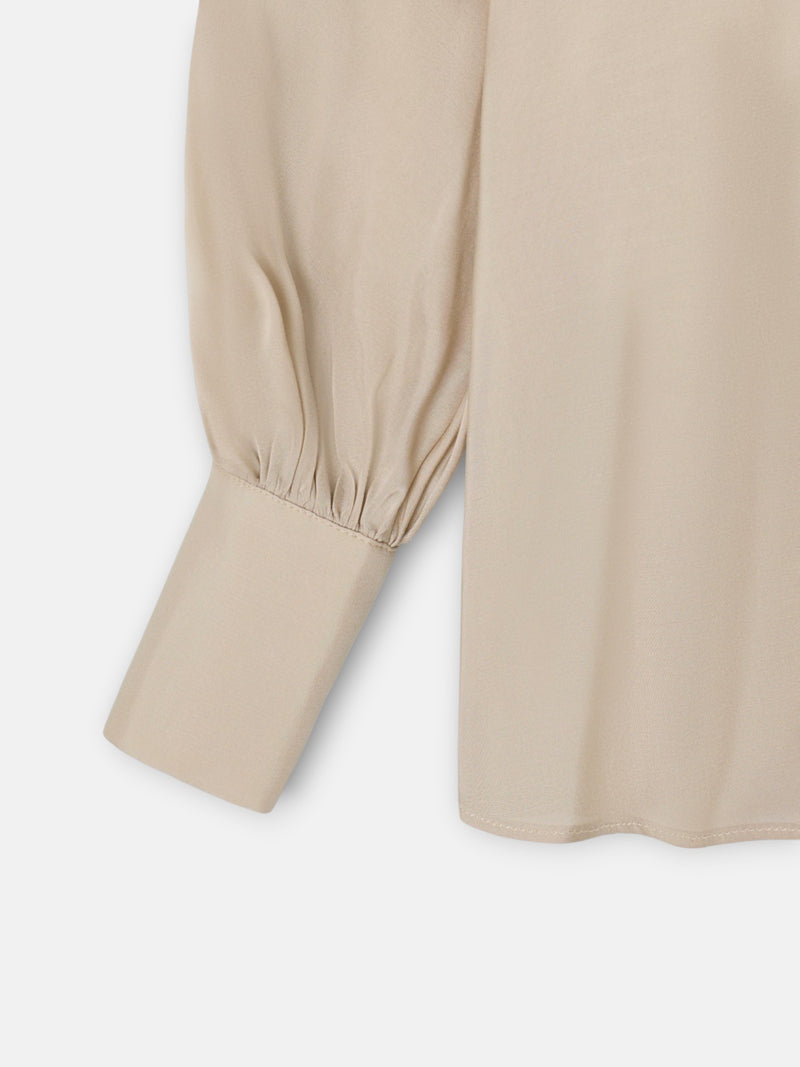 Blouse romantique nouée écrue