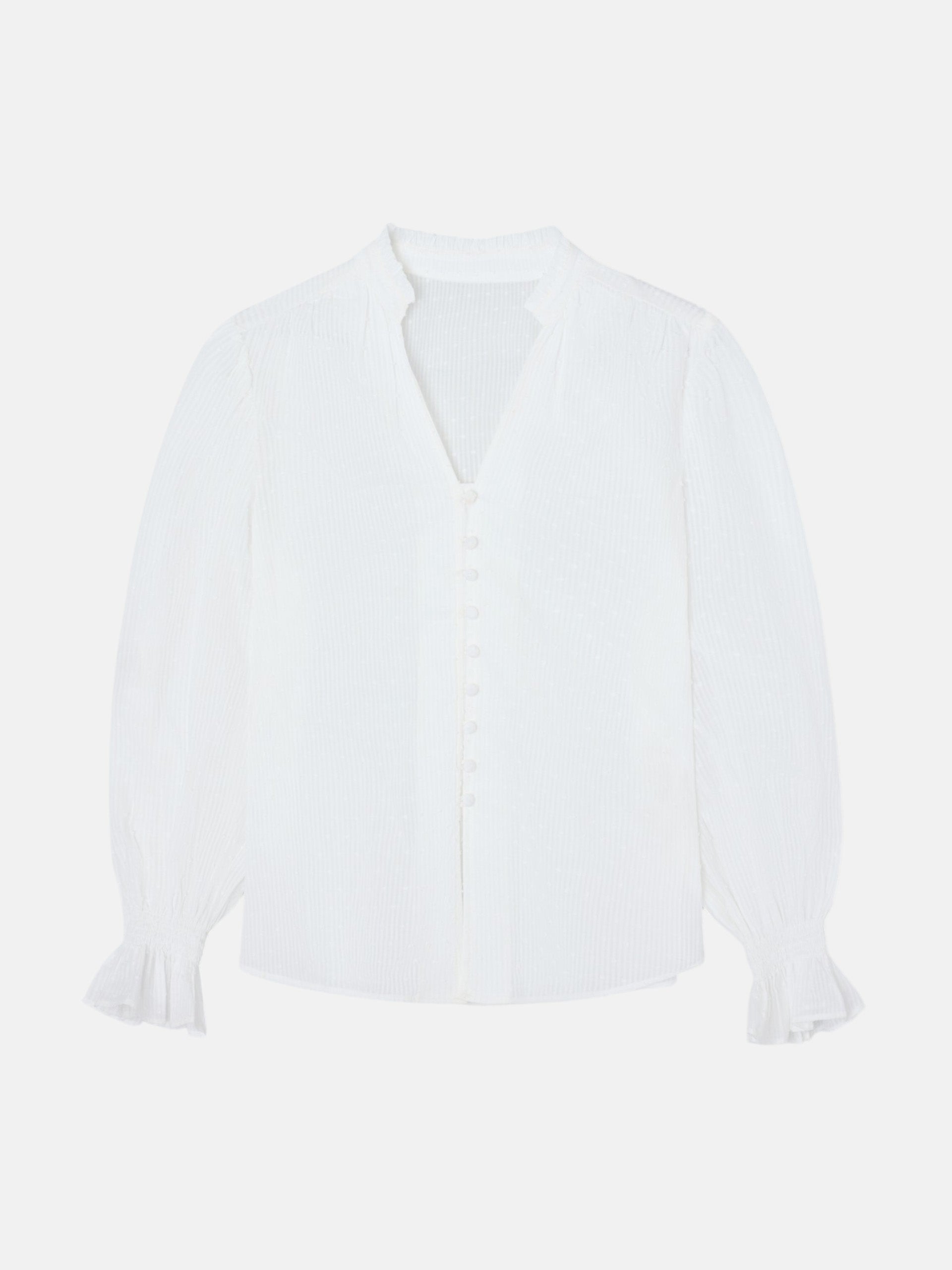 Blusa volantes plumetti blanco
