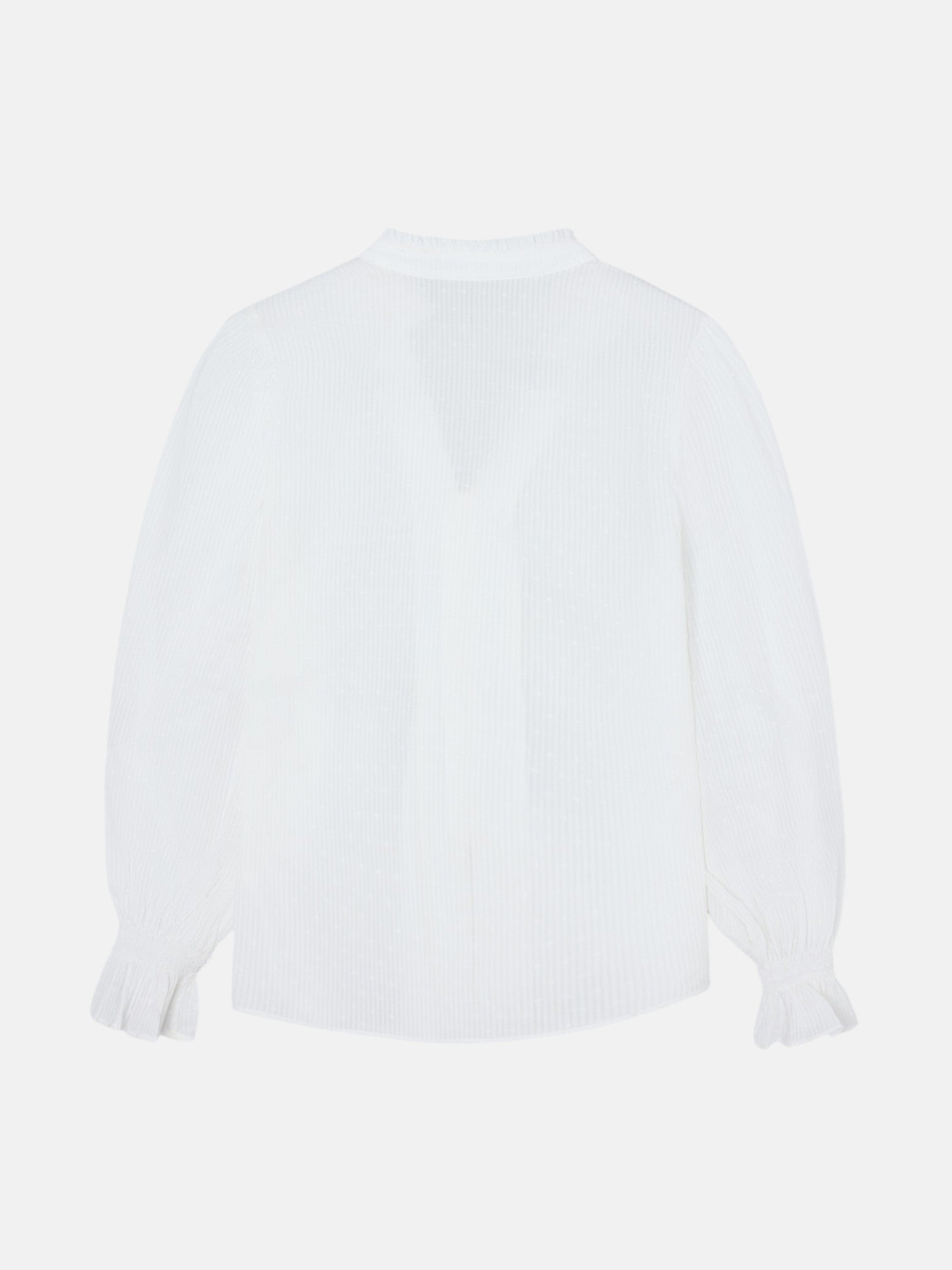 Blusa volantes plumetti blanco