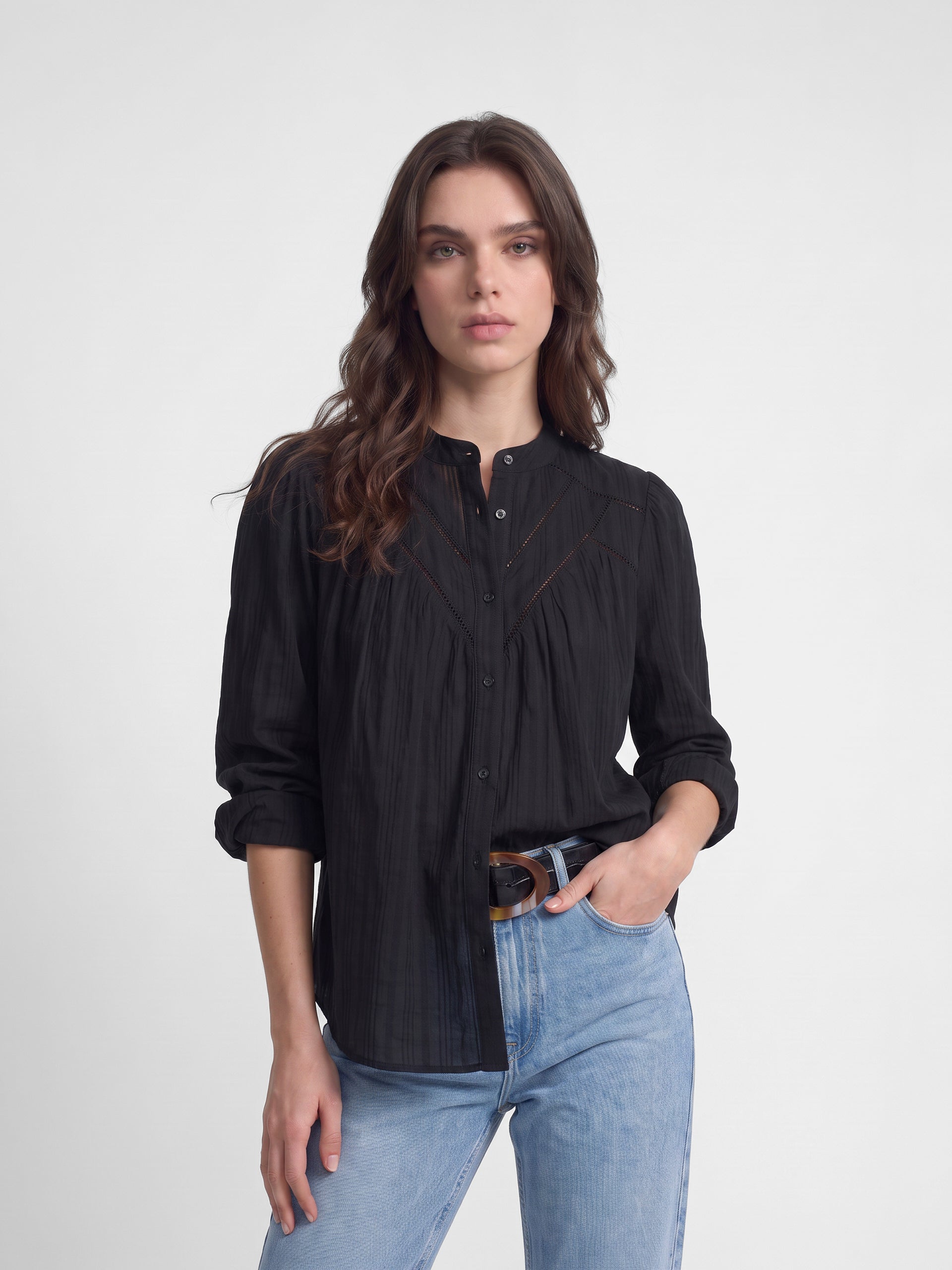 Blouse romantique noire