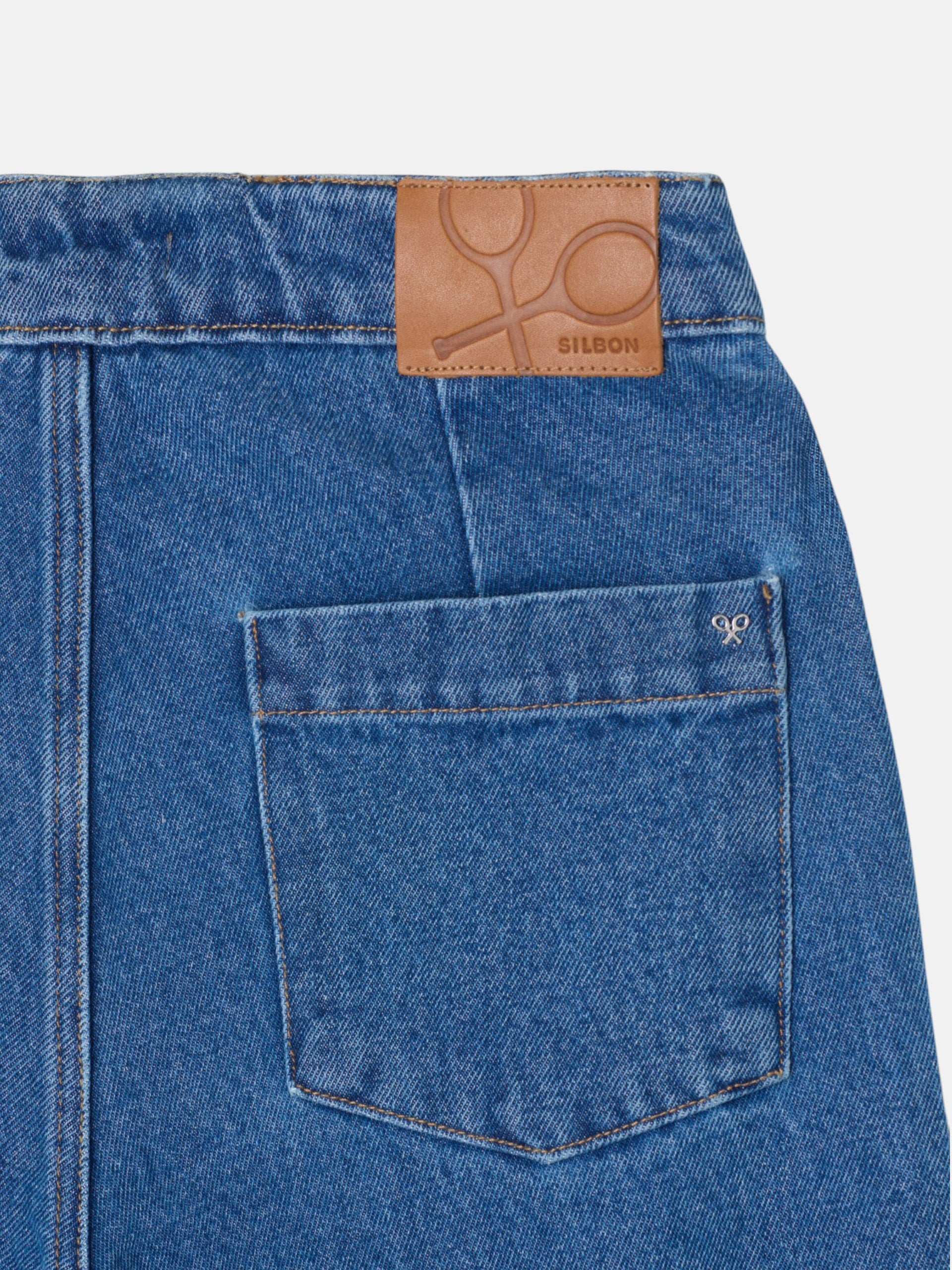 Pantalon culotte marinero denim azul