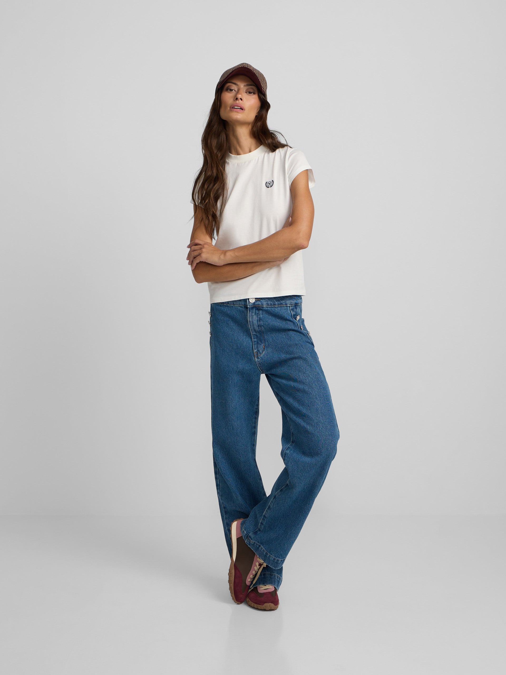 Pantalon culotte marinero denim azul