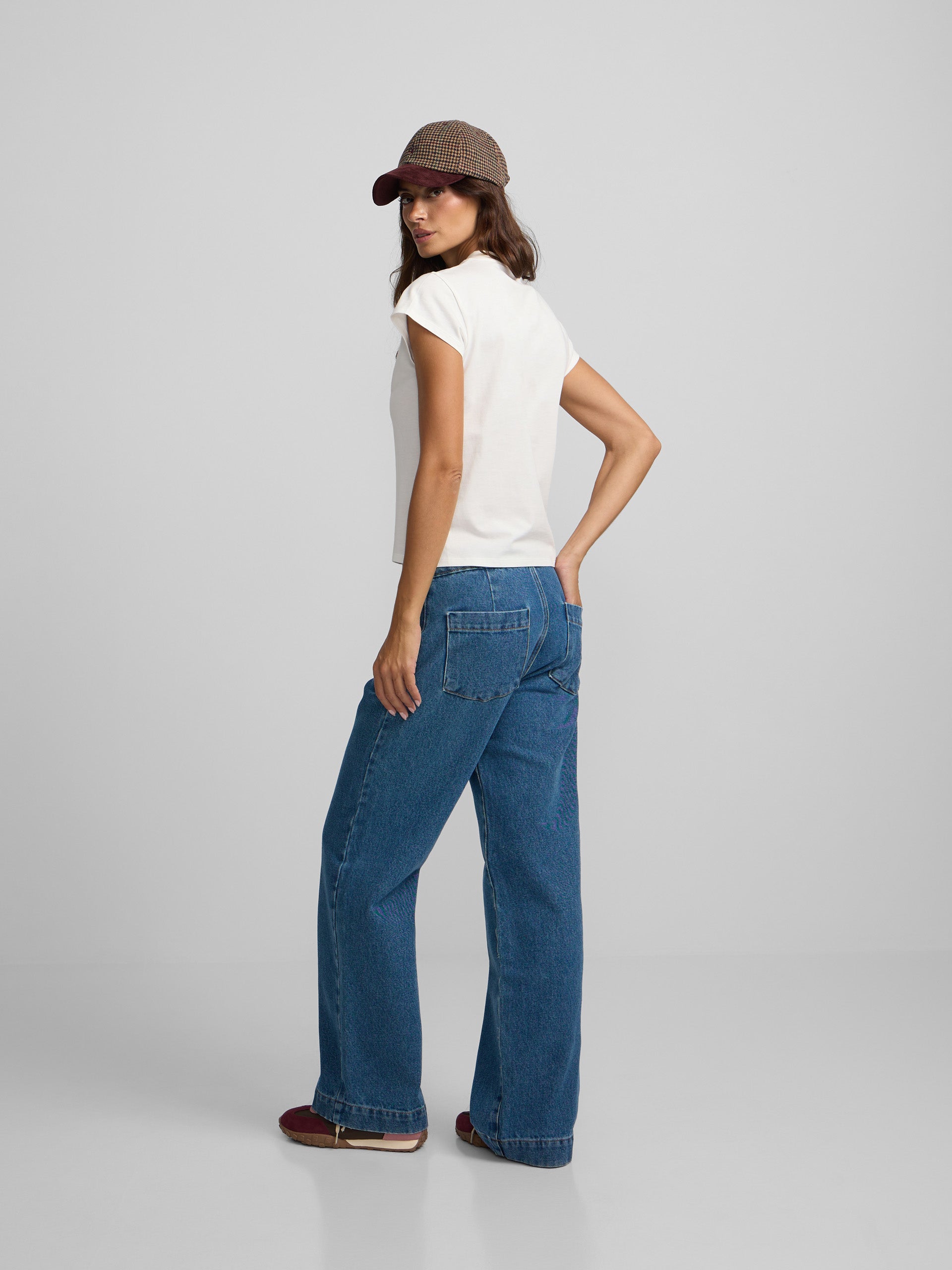 Pantalon culotte marinero denim azul
