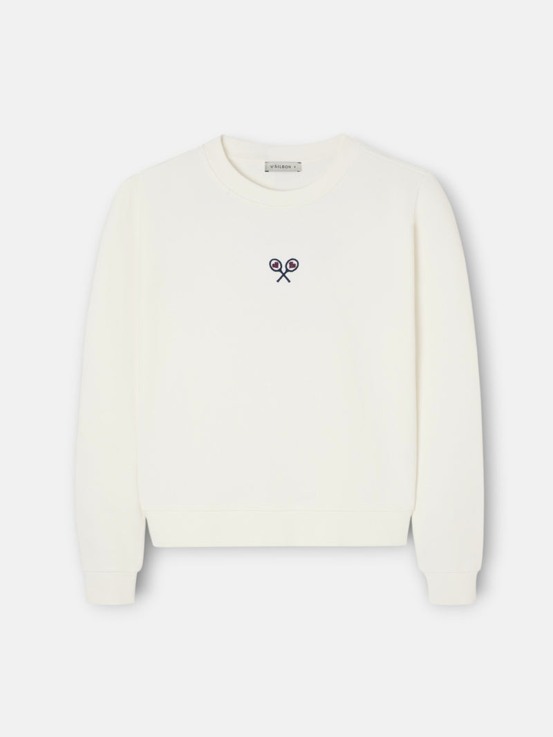 Women's Lucky Love Sweatshirt in Off-White