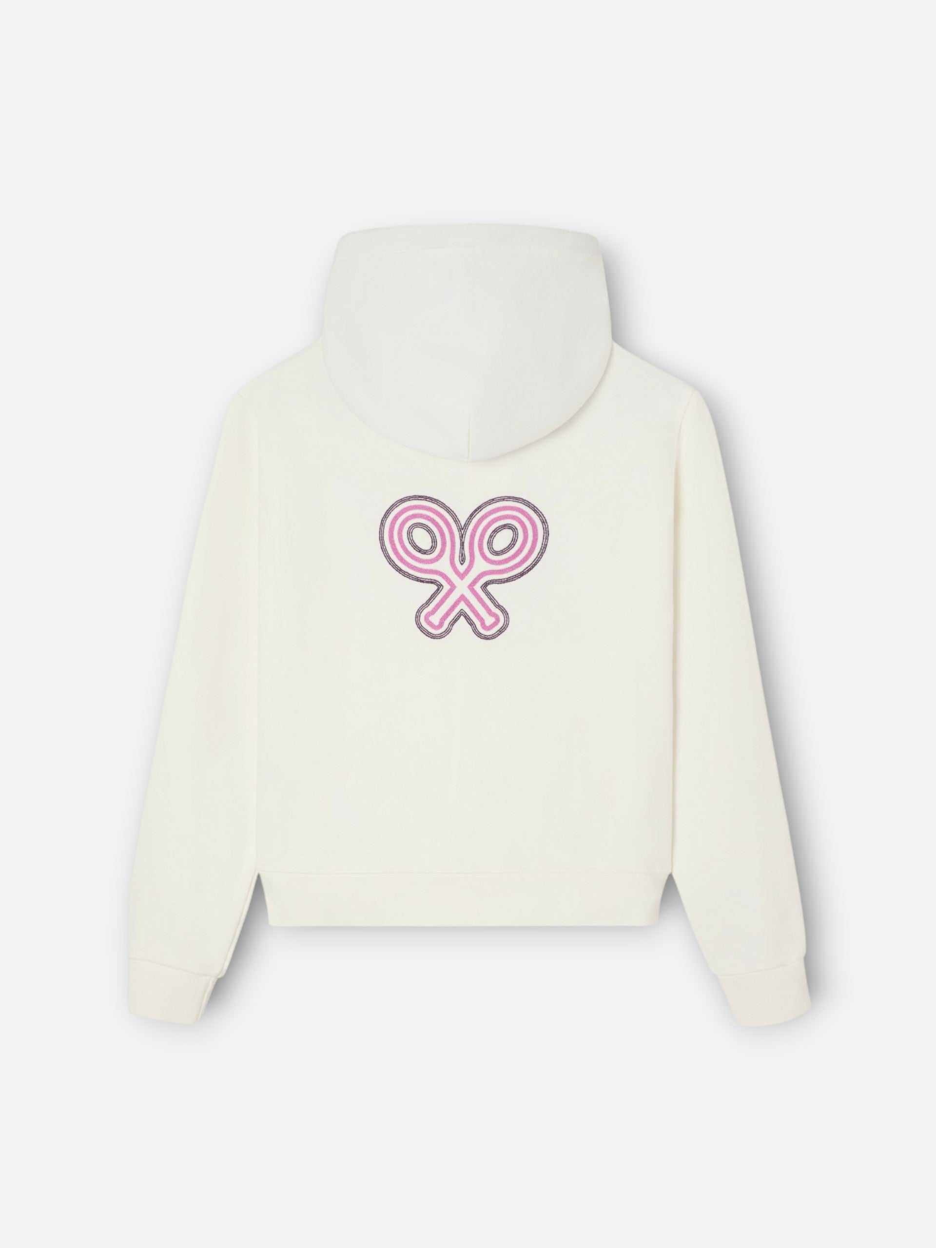 Women's hoodie with scarf, off-white