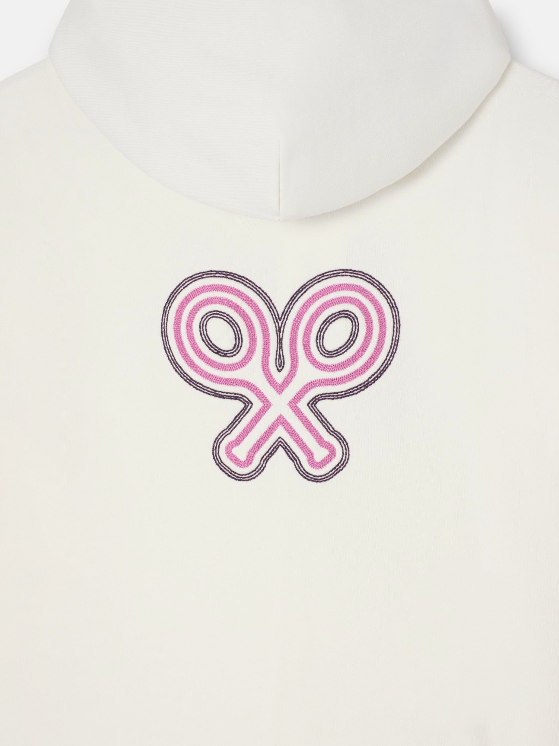 Women's hoodie with scarf, off-white