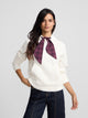 Sweatshirt mulher com capuz e lenço cru
