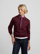 Sweat-shirt femme foulard bordeaux