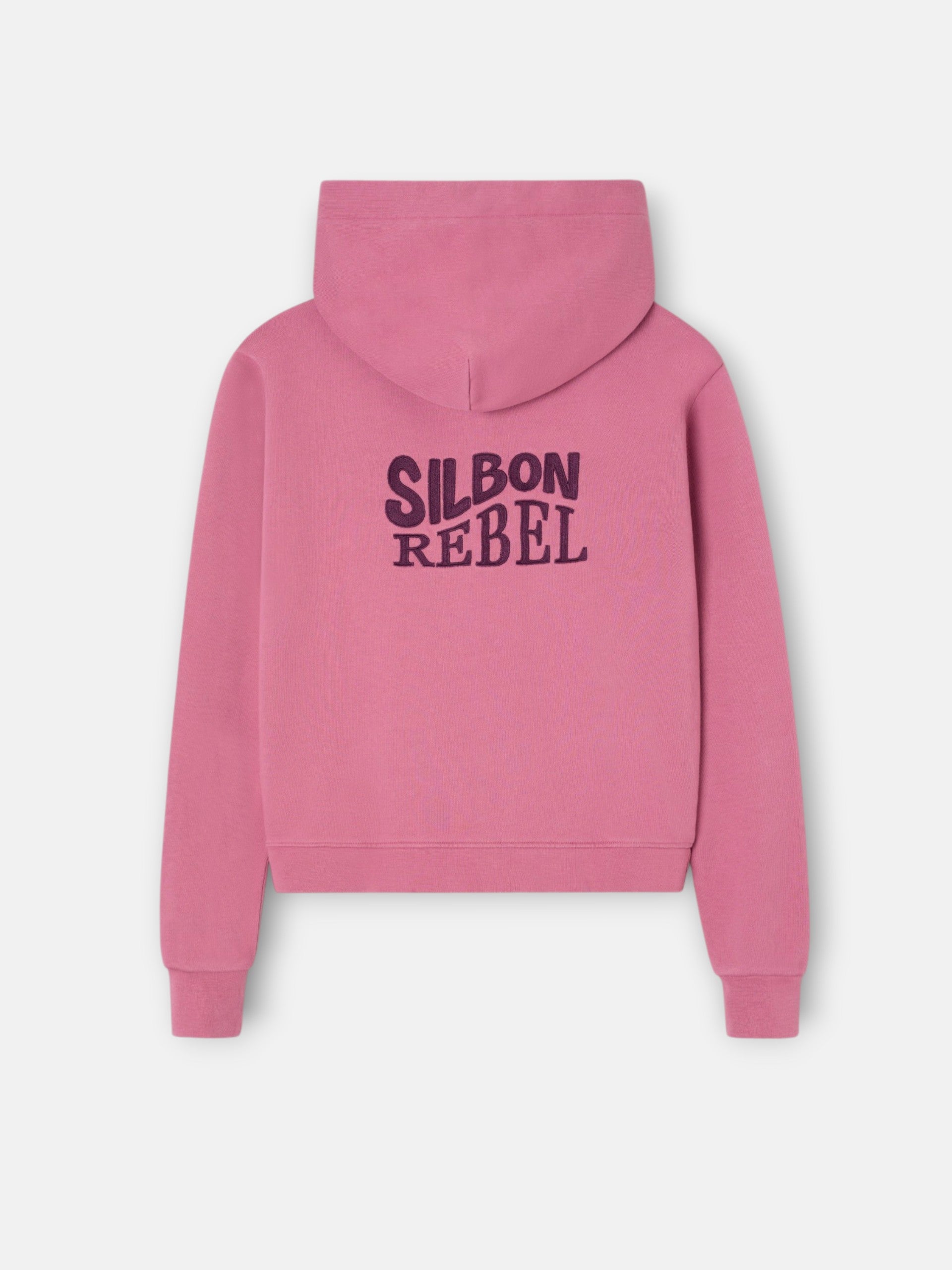 Sweat à capuche femme Silbon Rebel rose