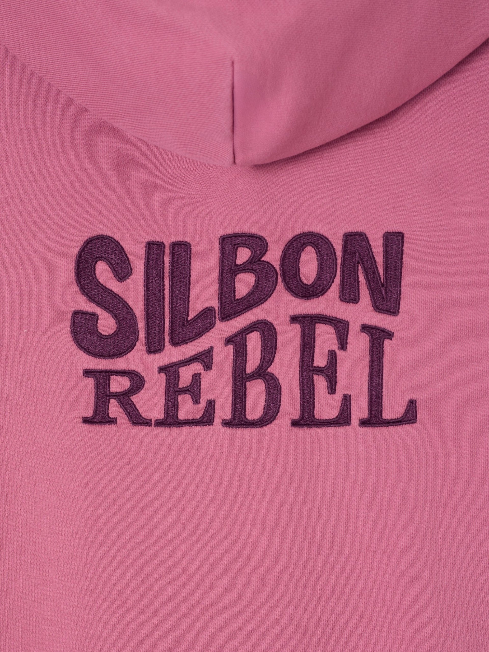 Sweat à capuche femme Silbon Rebel rose