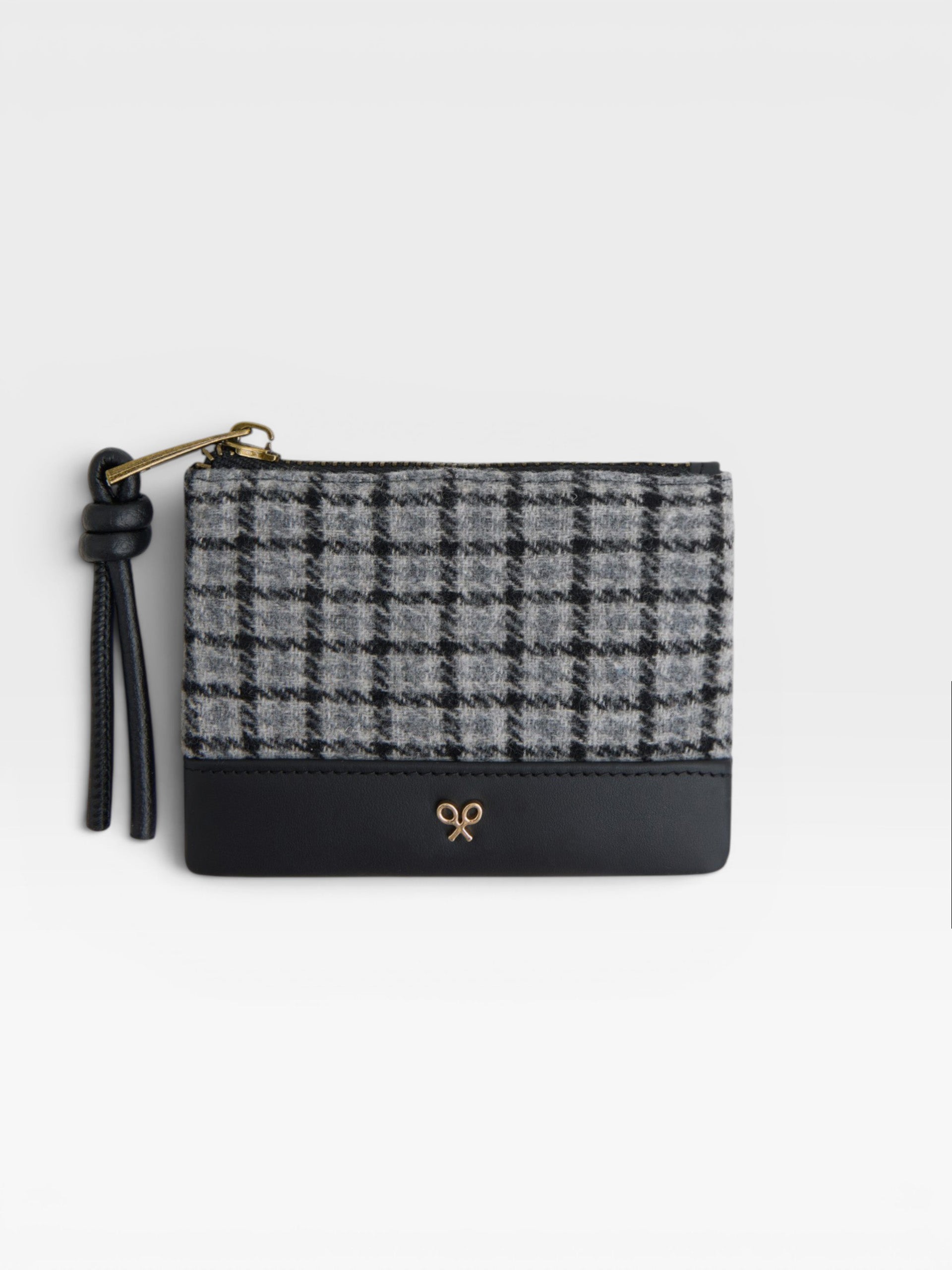 Gray checkered wallet