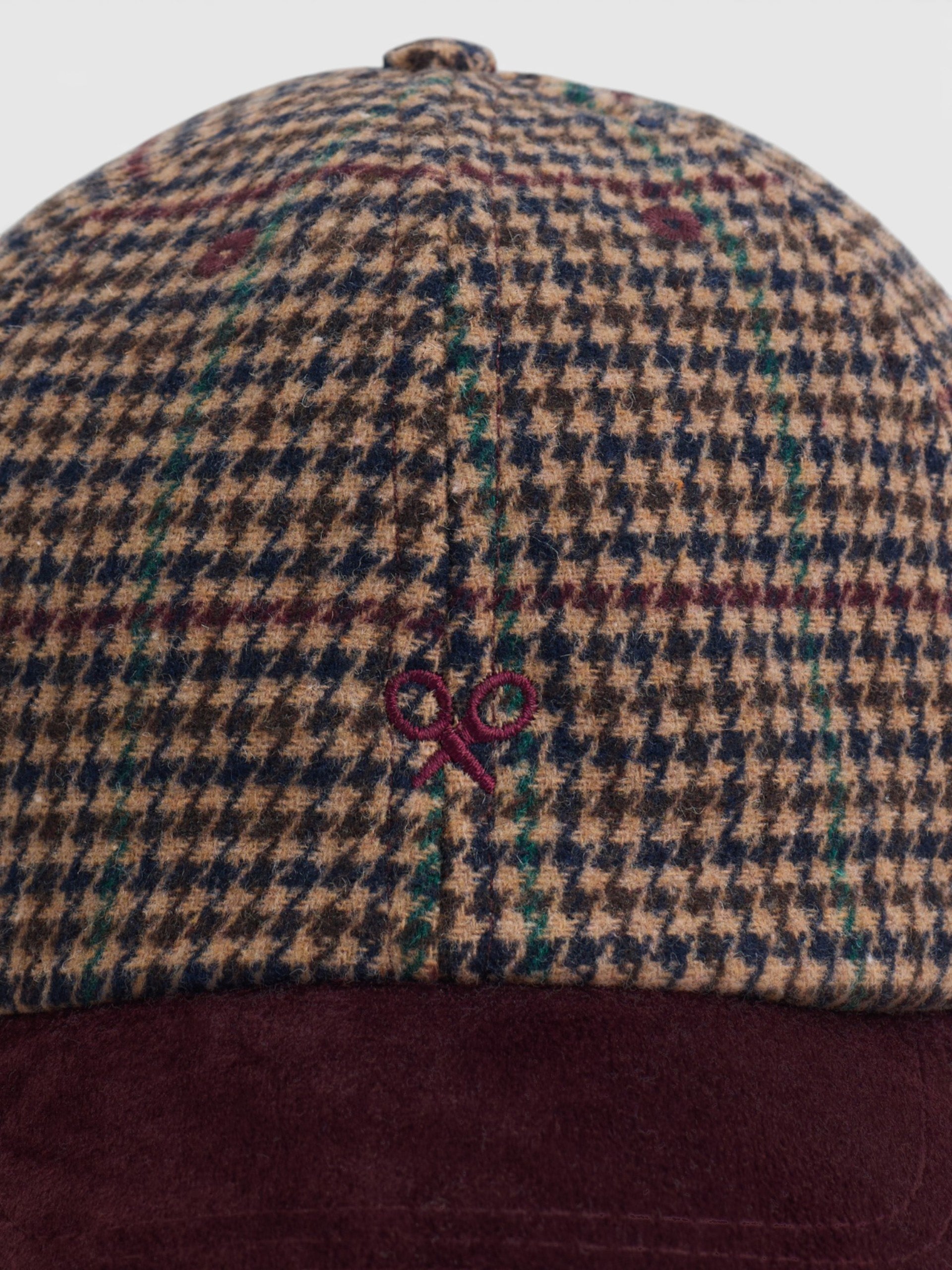 Gorra silbon cuadros multicolor