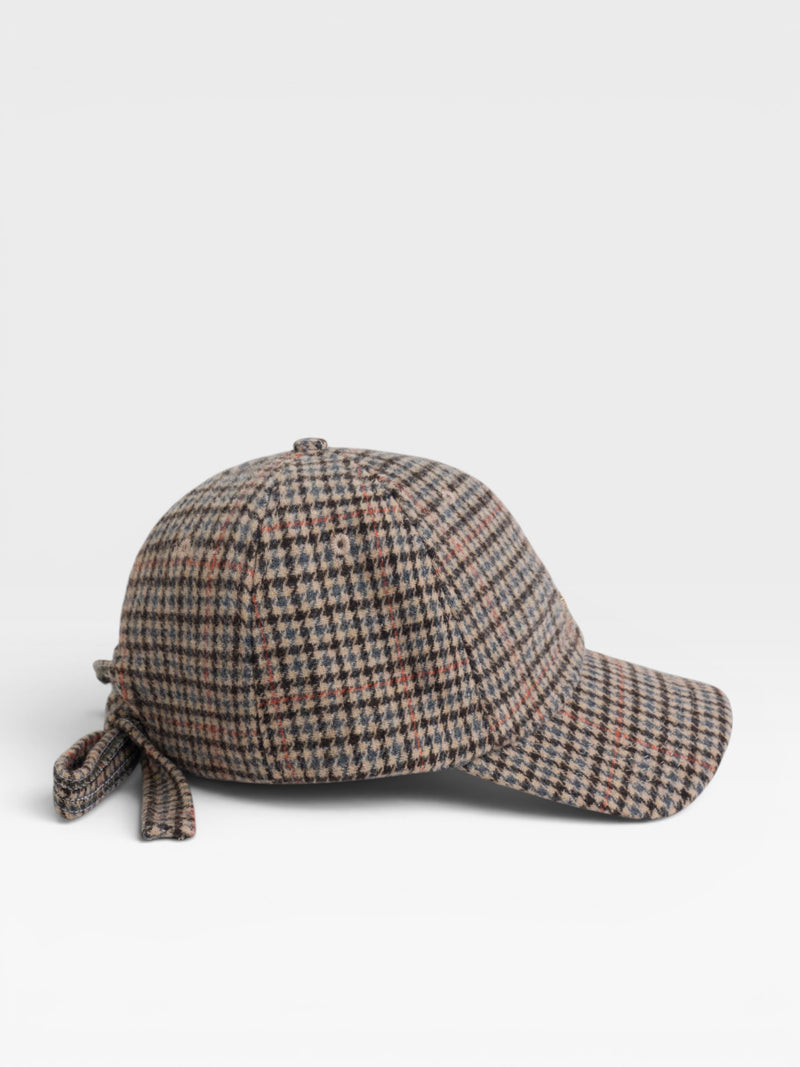 Silbon multicolor checkered cap