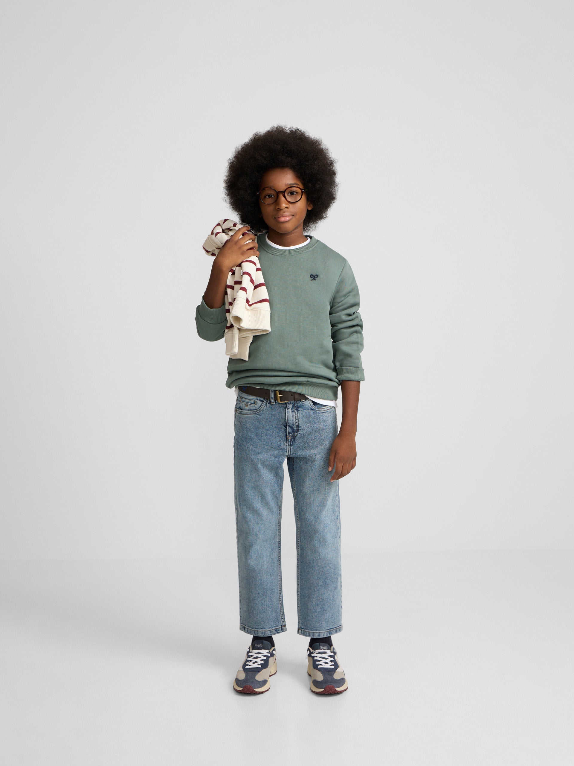 Sweatshirt kids minilogo verde escuro