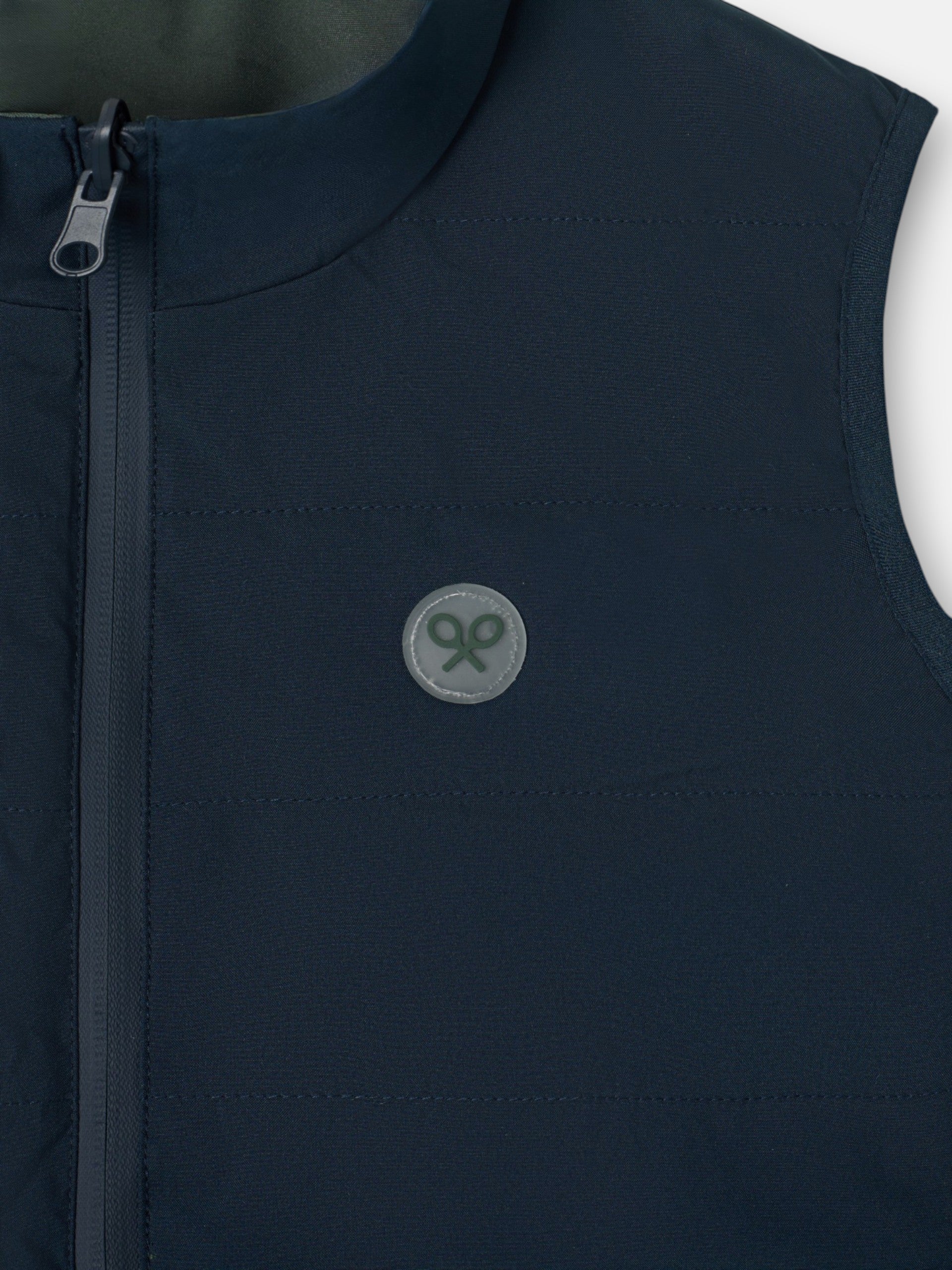 Chaleco kids reversible bolsillos verde marino