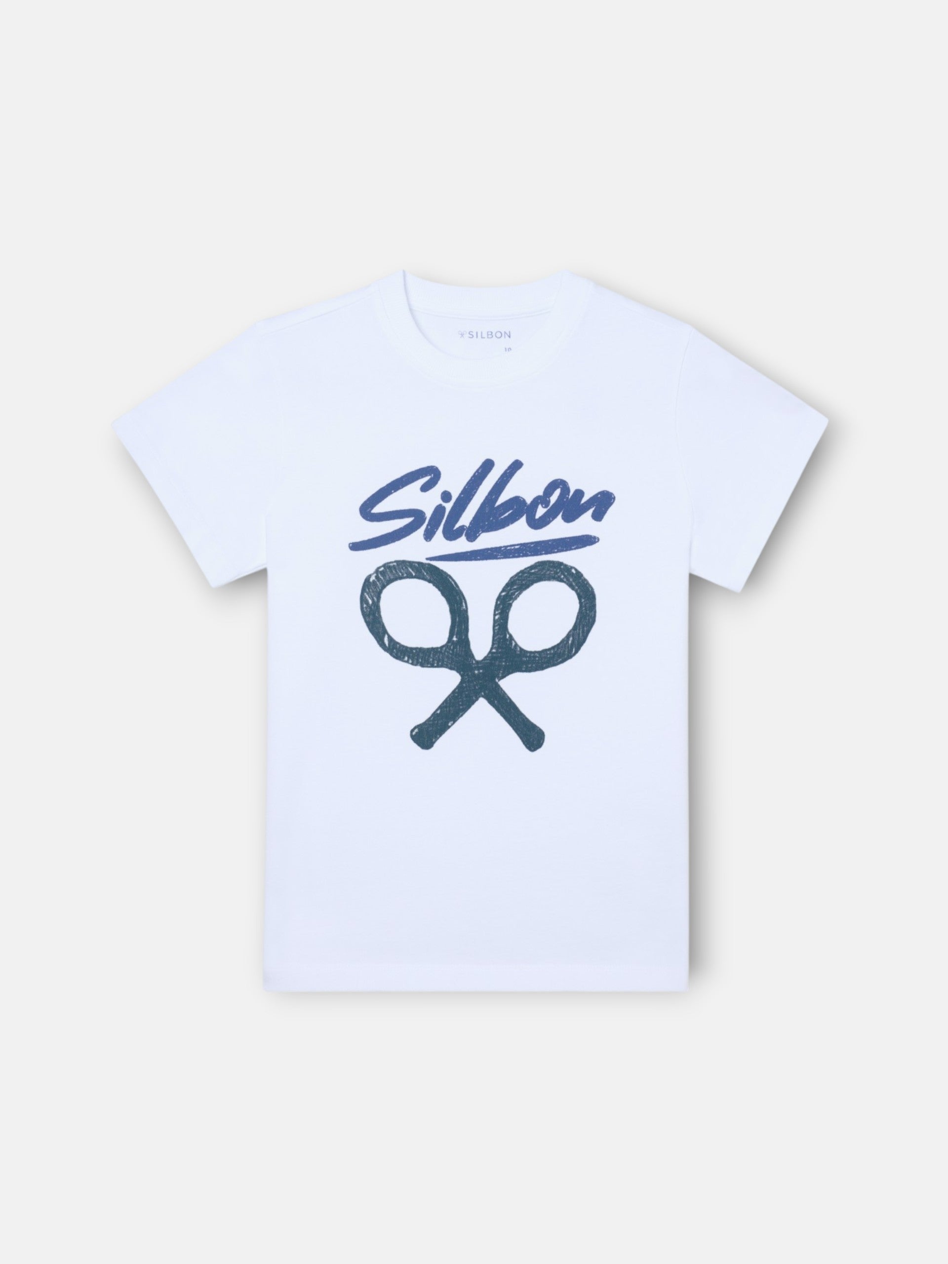 Camiseta kids silbon dibujo blanca