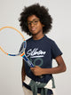 Camiseta kids silbon dibujo azul marino
