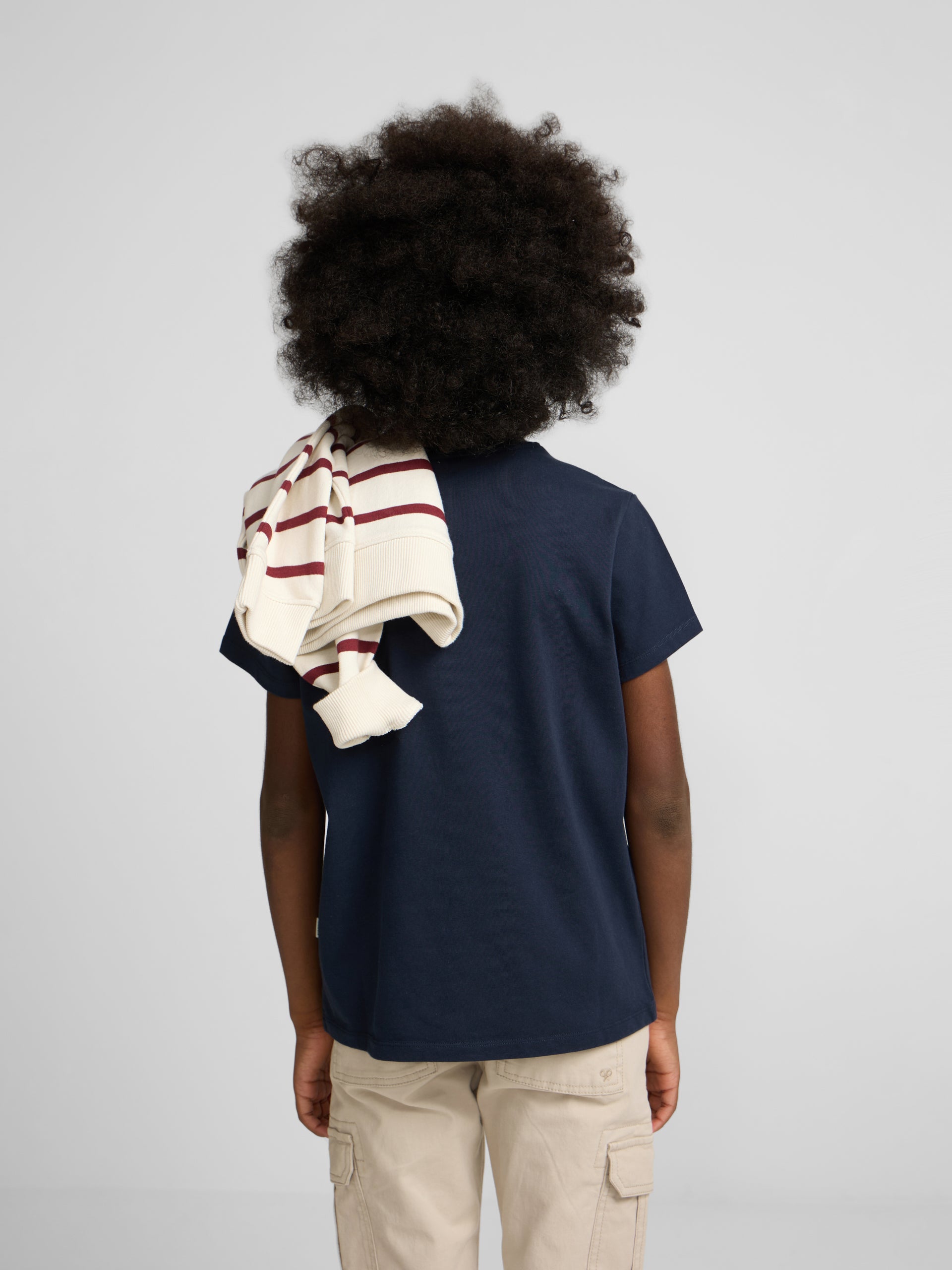 Camiseta kids silbon patch tono azul marino