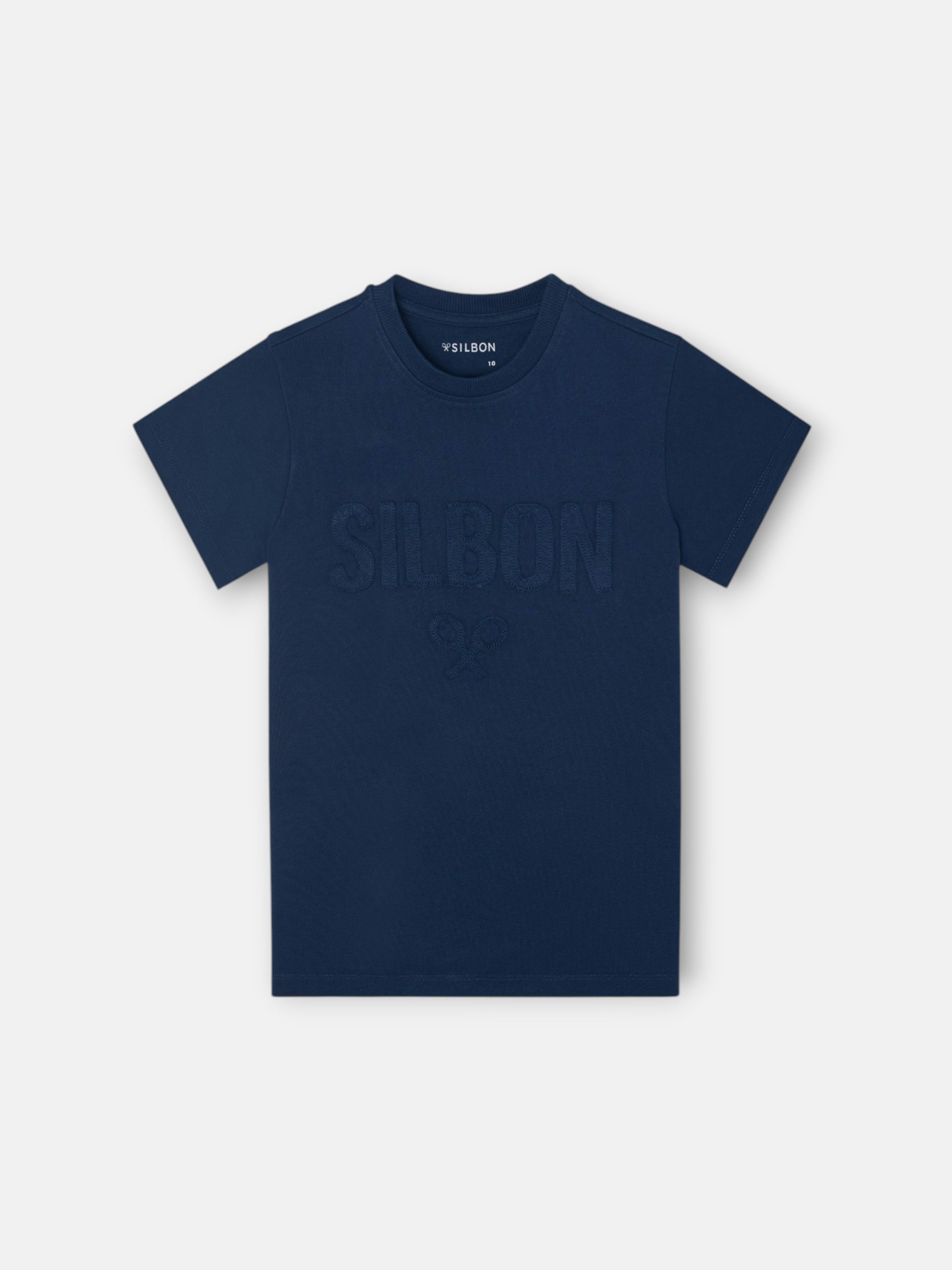 Camiseta kids silbon patch tono azul marino