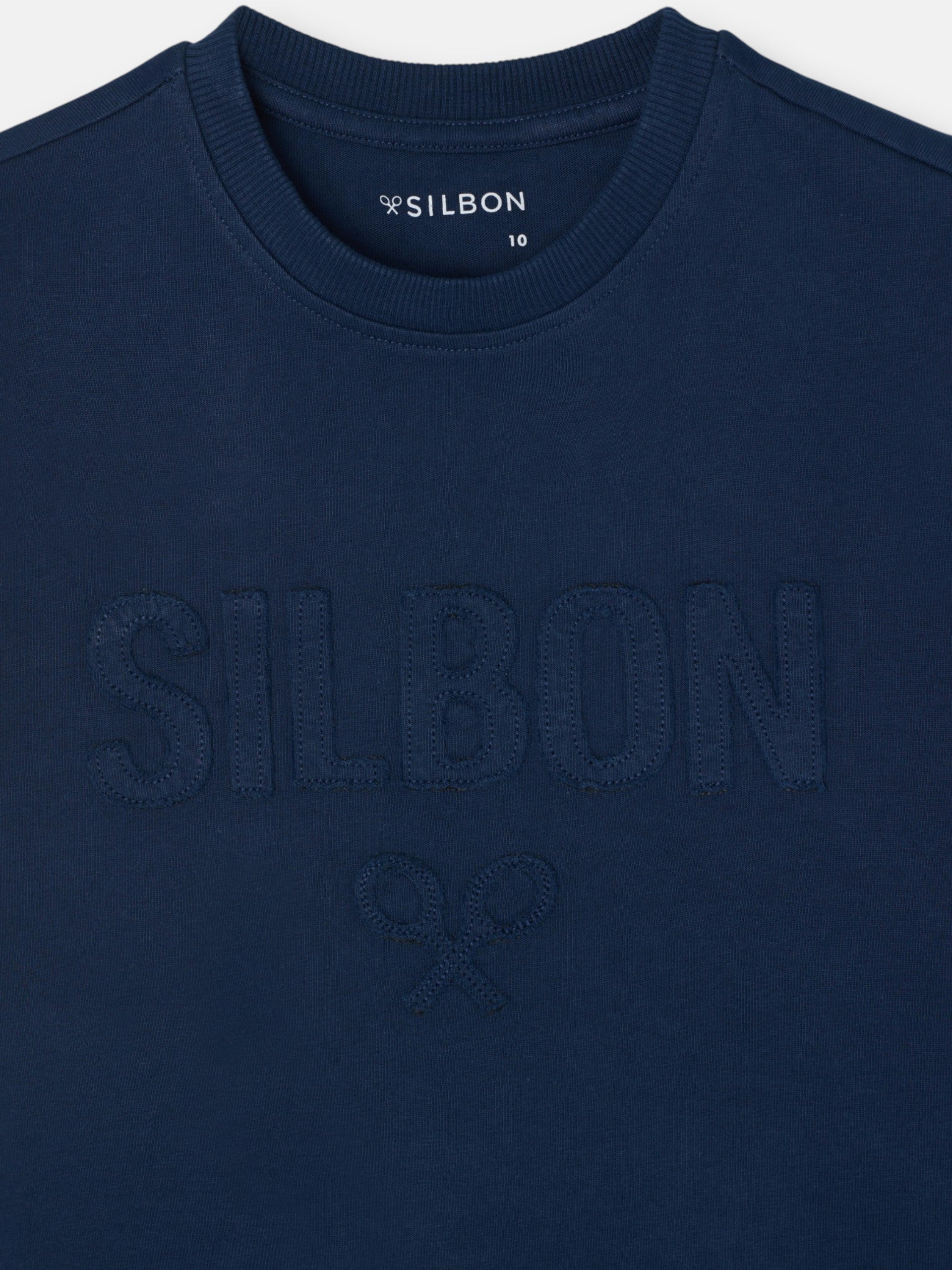 Camiseta kids silbon patch tono azul marino