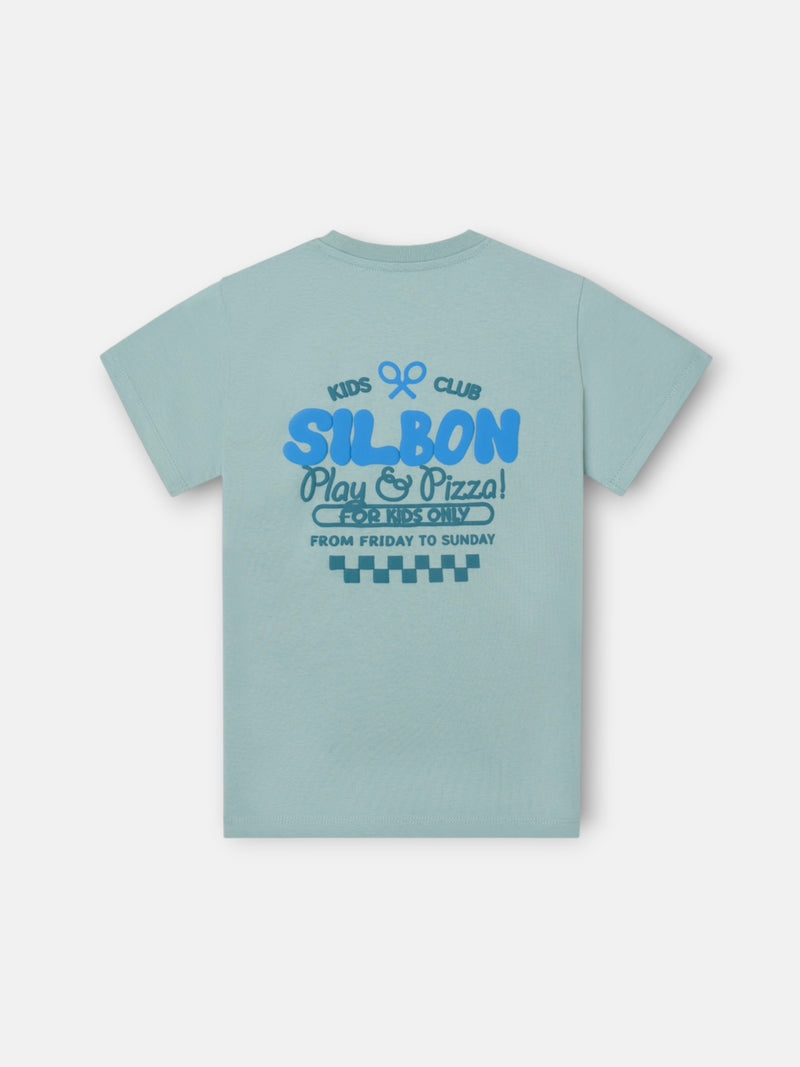 T-shirt enfants play et pizza verte