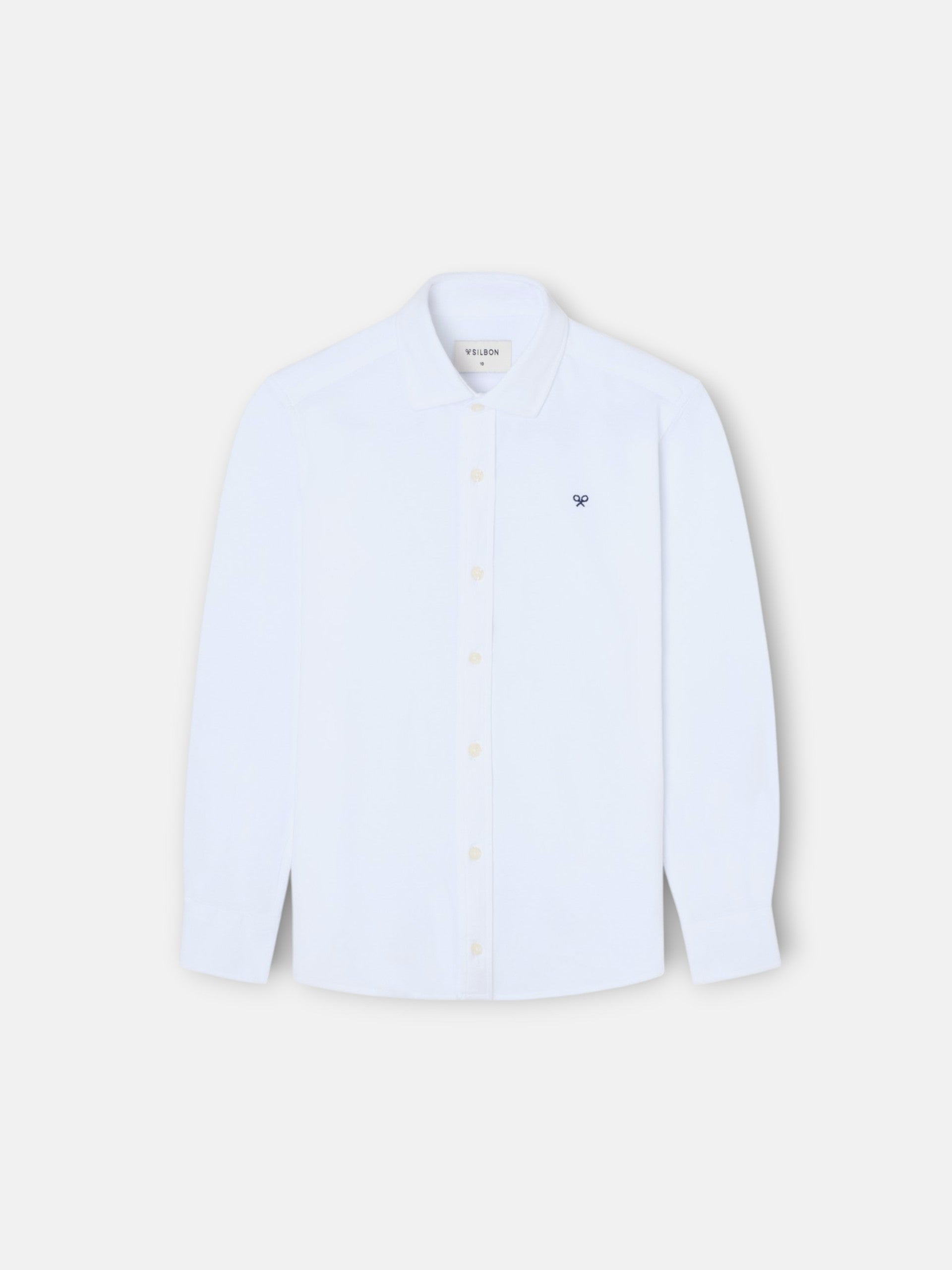 Camisa sport kids pique blanco