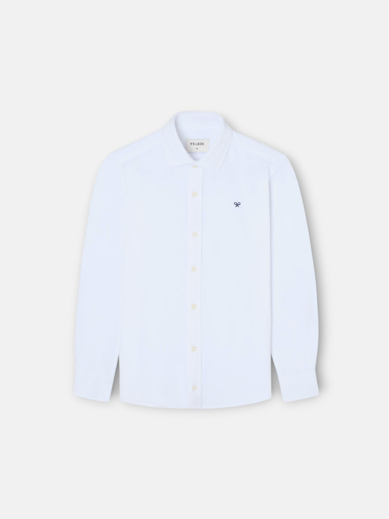 White kids' sport piqué shirt