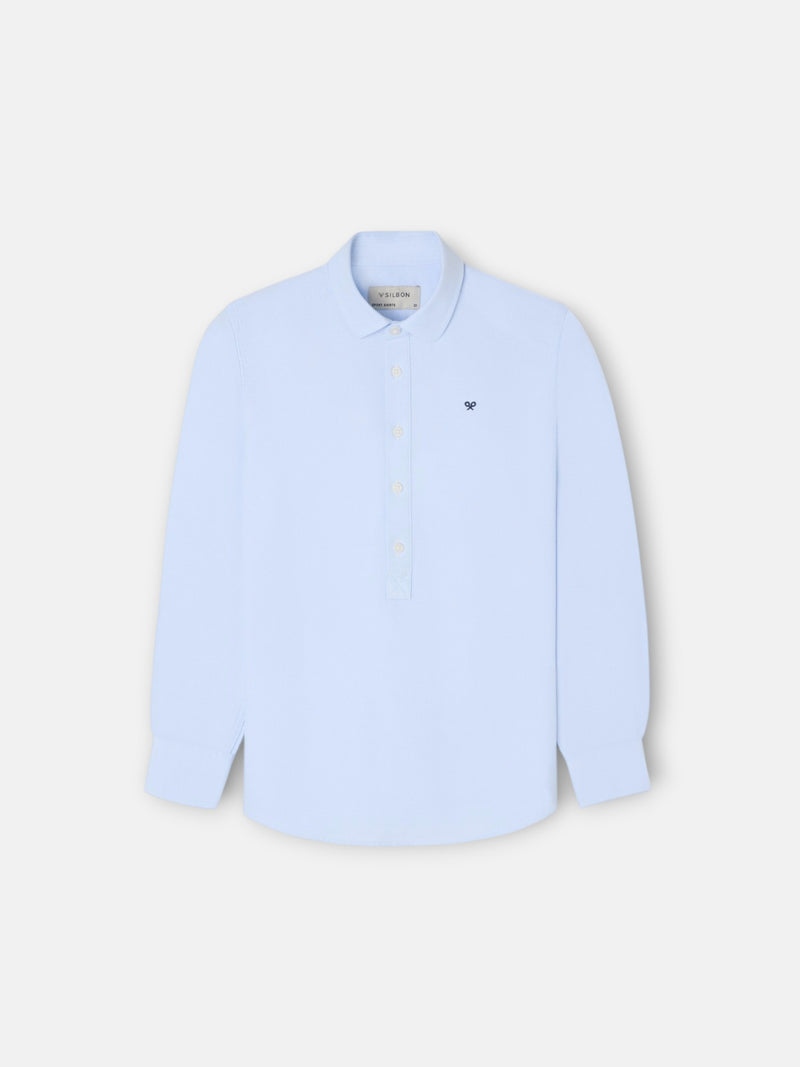 Classic Oxford Light Blue Kids' Sport Polo