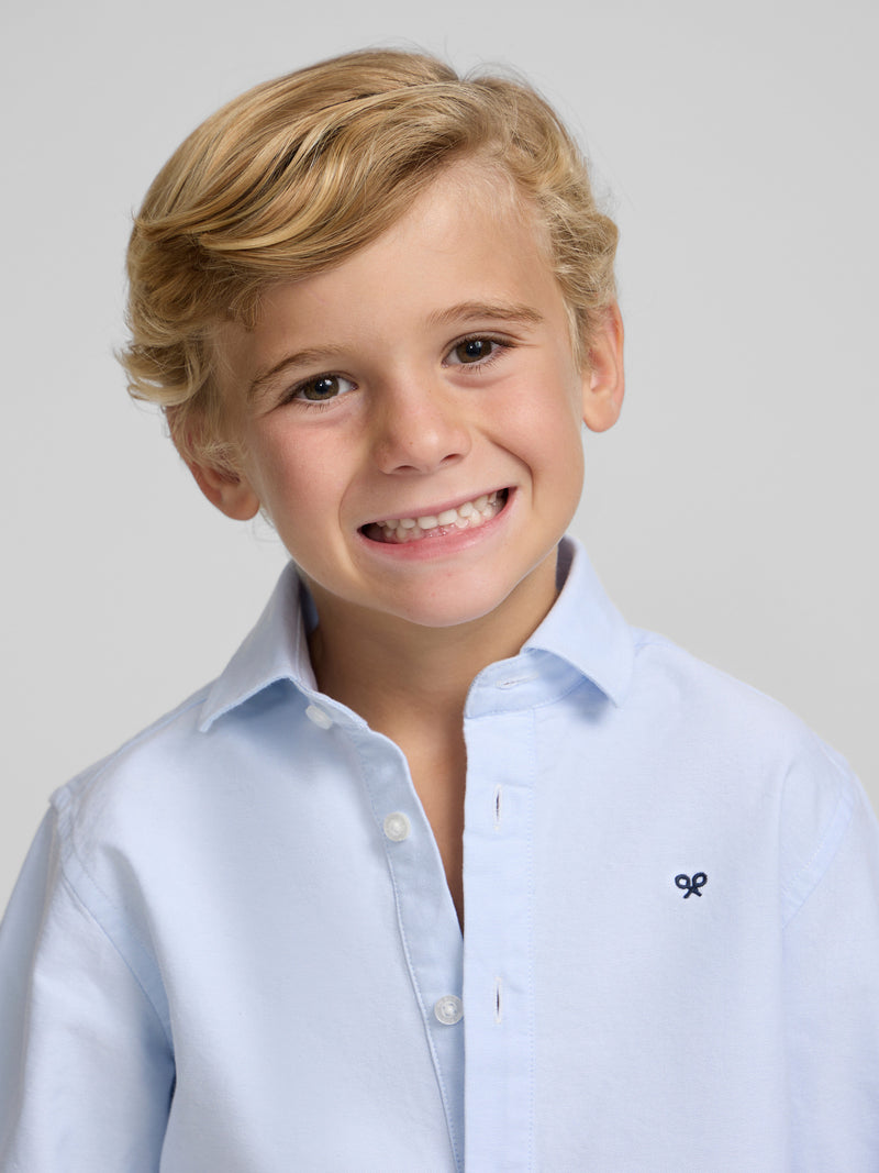 Classic Oxford Light Blue Kids' Sport Polo