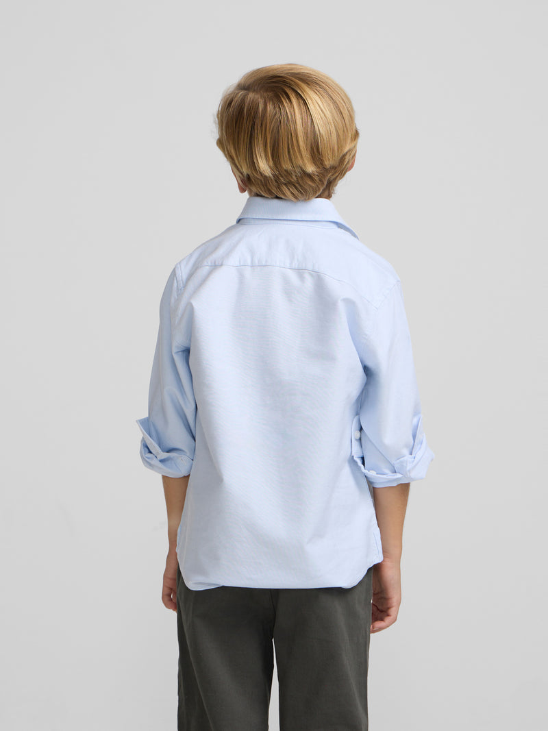 Classic Oxford Light Blue Kids' Sport Polo