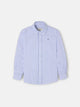 Camisa sport kids oxford raya bicolor navy celeste