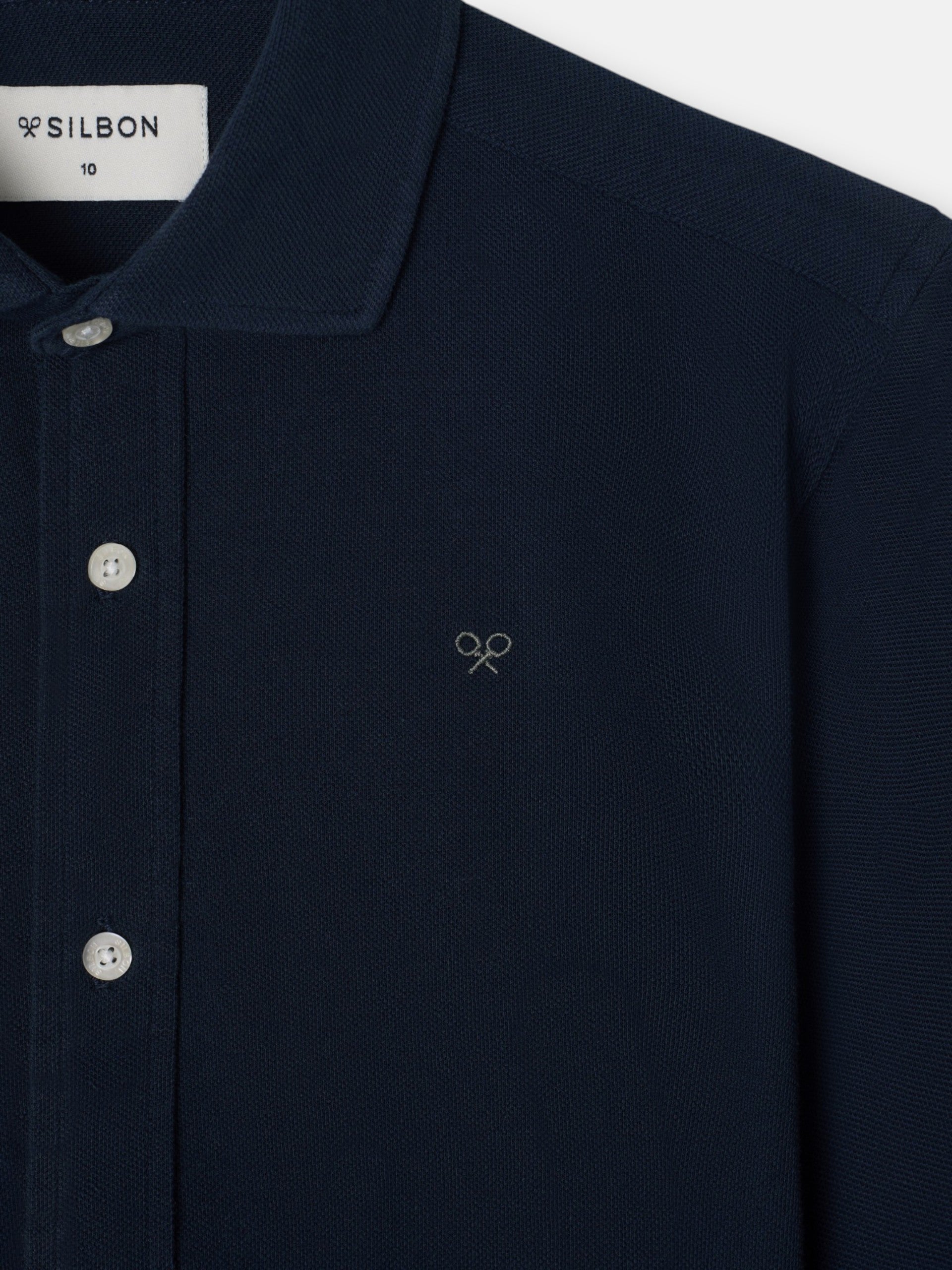Chemise sport enfant piqué marine