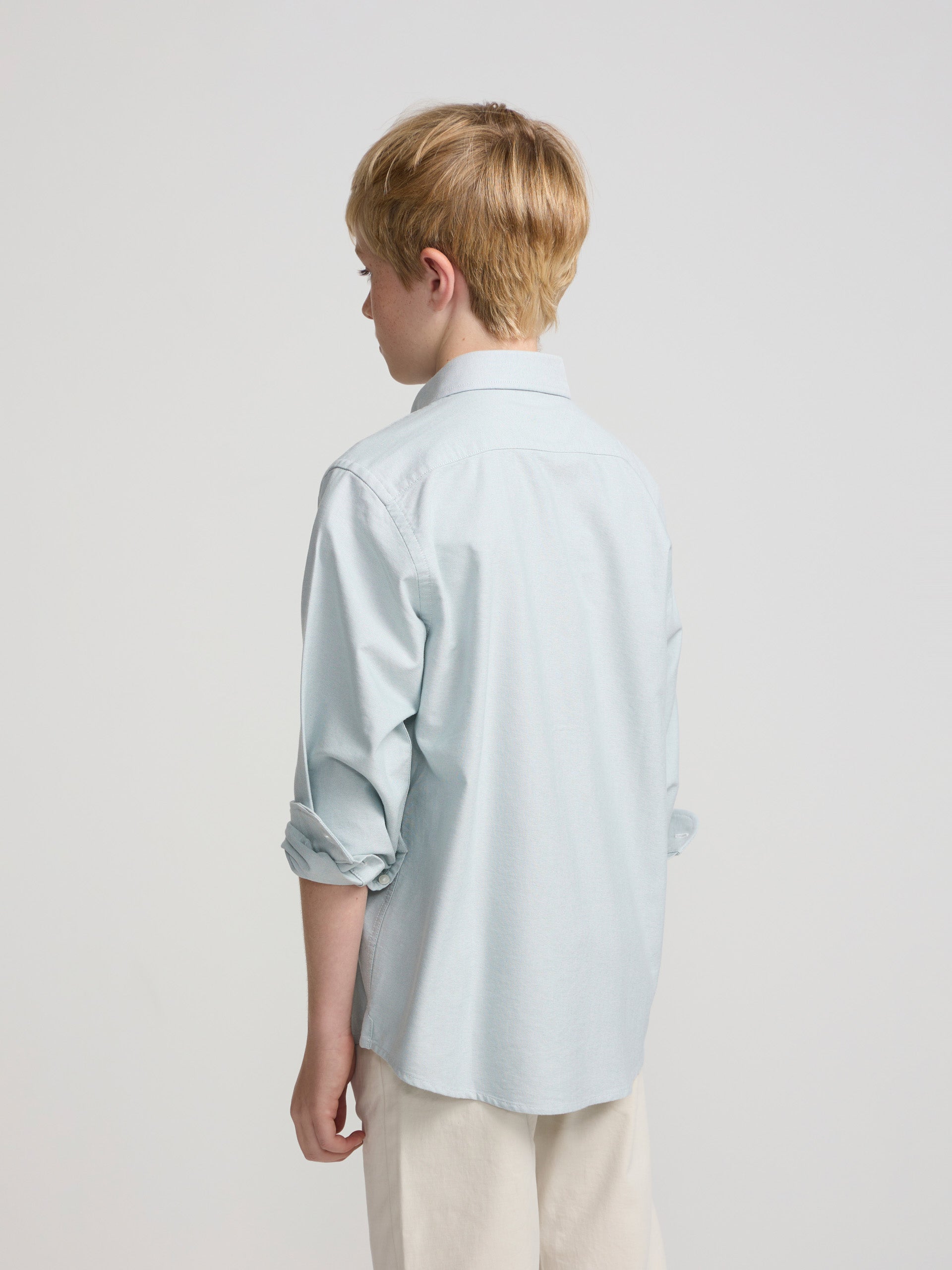 Green Oxford Kids Sport Shirt
