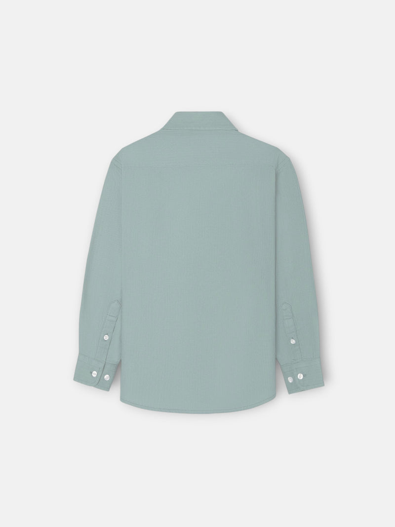 Chemise sport enfant à chevrons verte