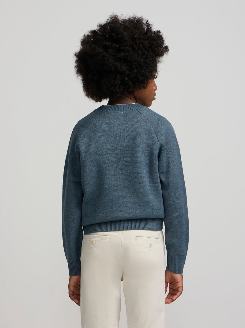 Jersey kids raqueta media azul