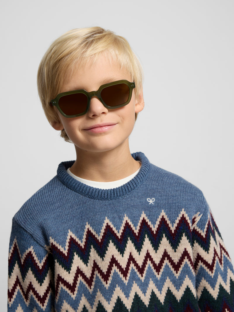 Kids sweater with cream motifs