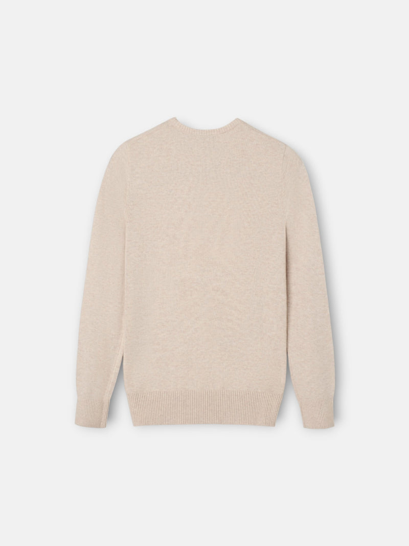 Pull enfant col rond crème
