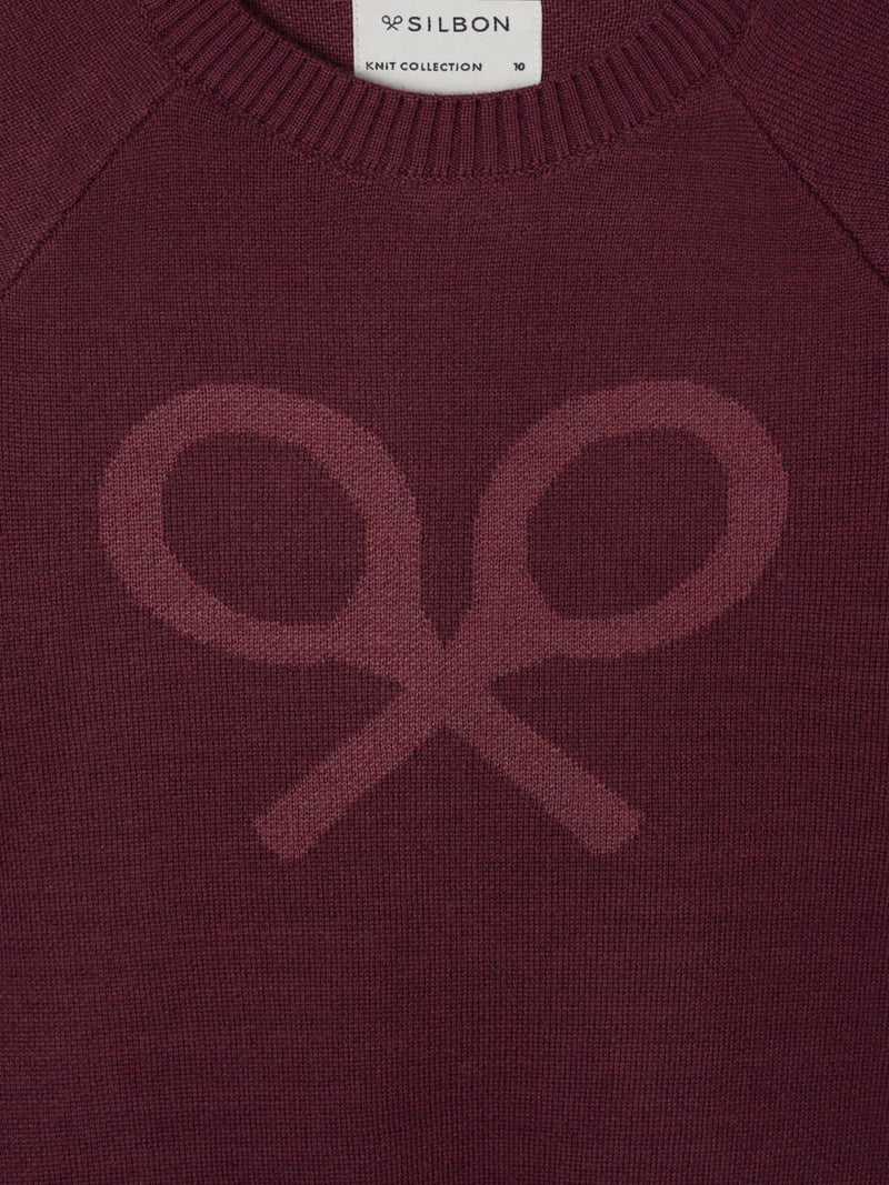 Jersey kids raqueta media burdeos