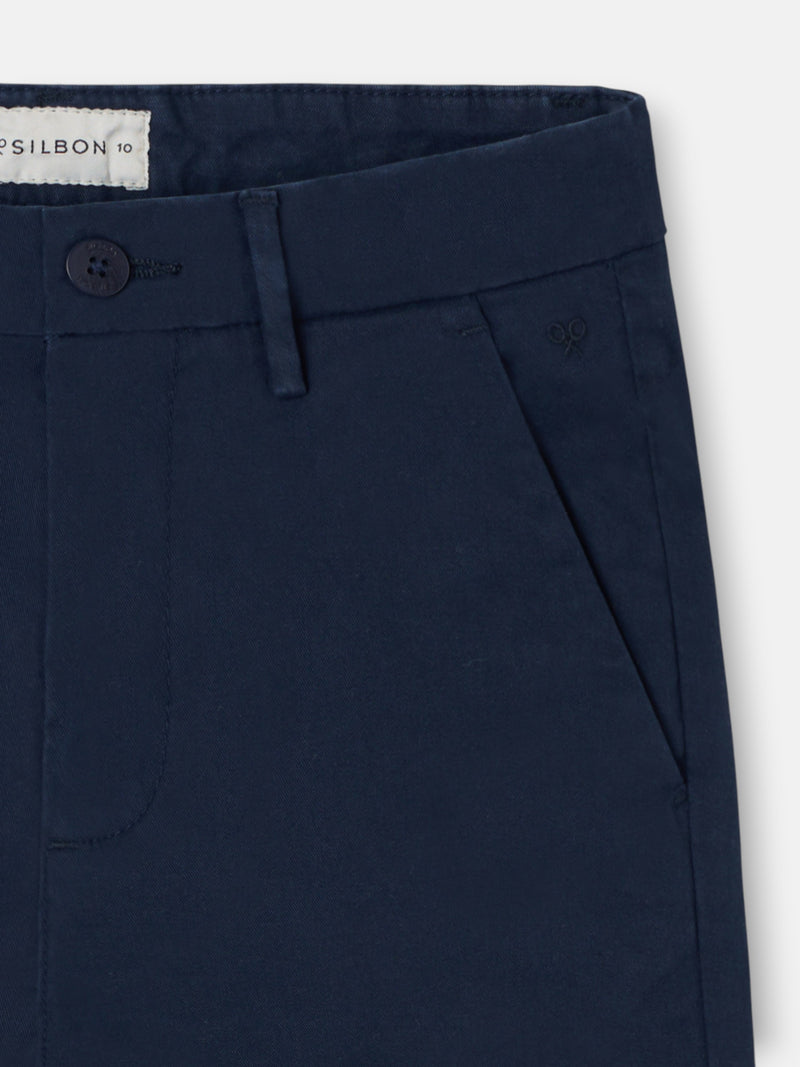 Kids navy blue chino sport trousers