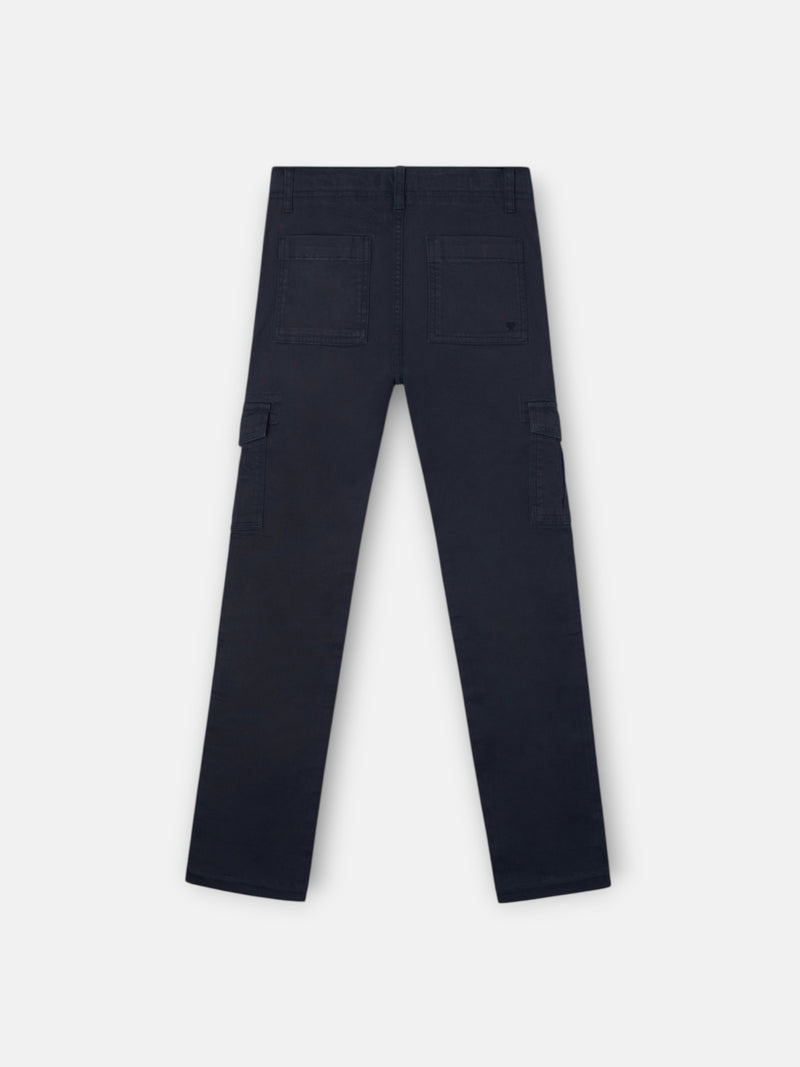 Navy blue kids' cargo sport pants