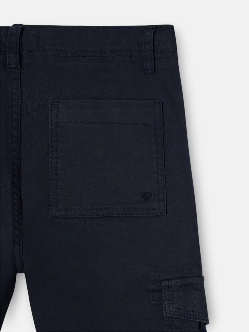 Navy blue kids' cargo sport pants
