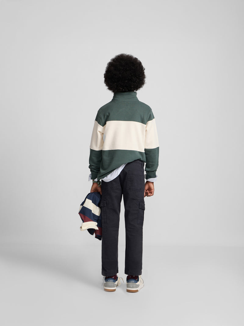 Navy blue kids' cargo sport pants