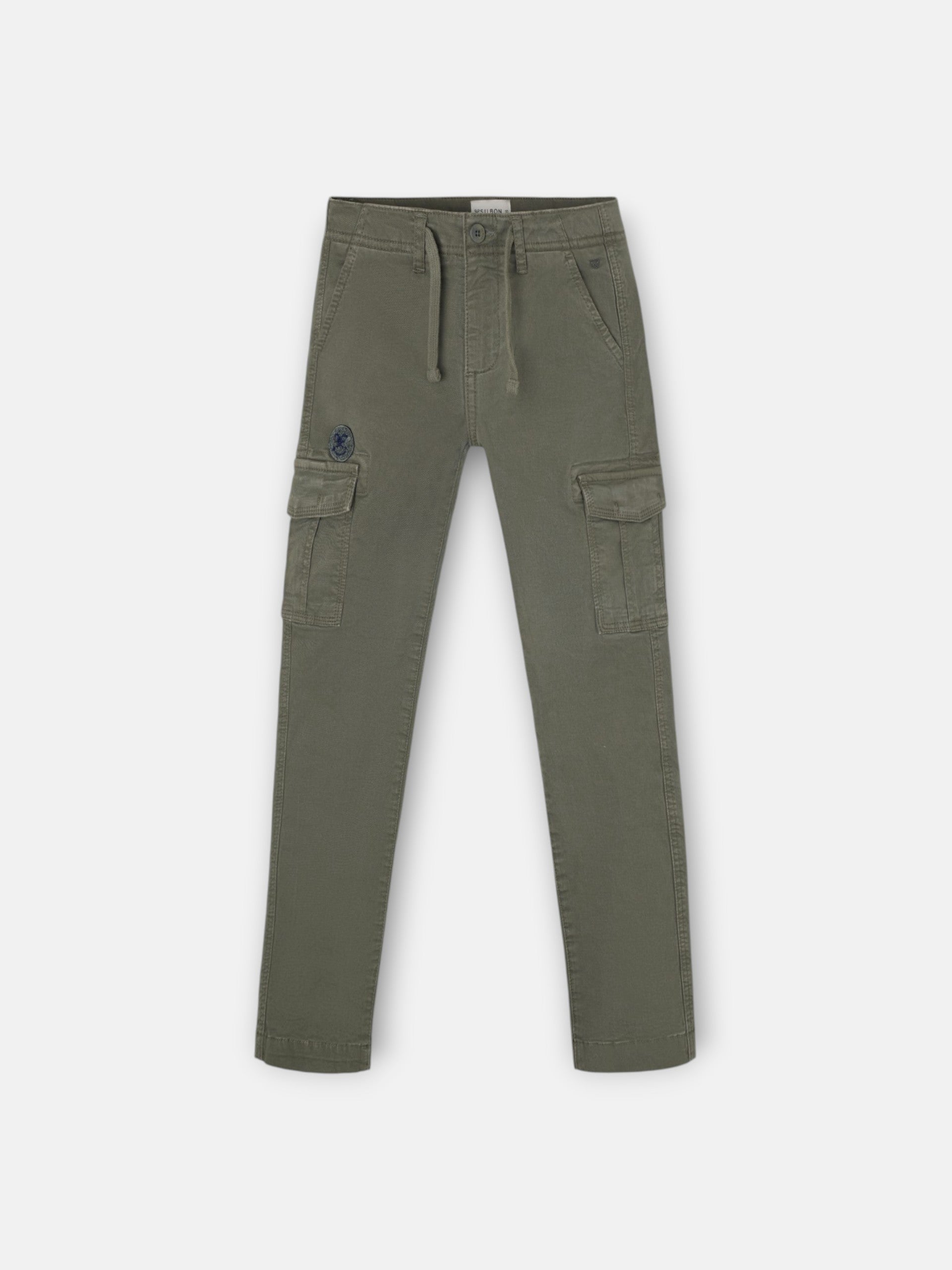 Green kids' cargo sport pants