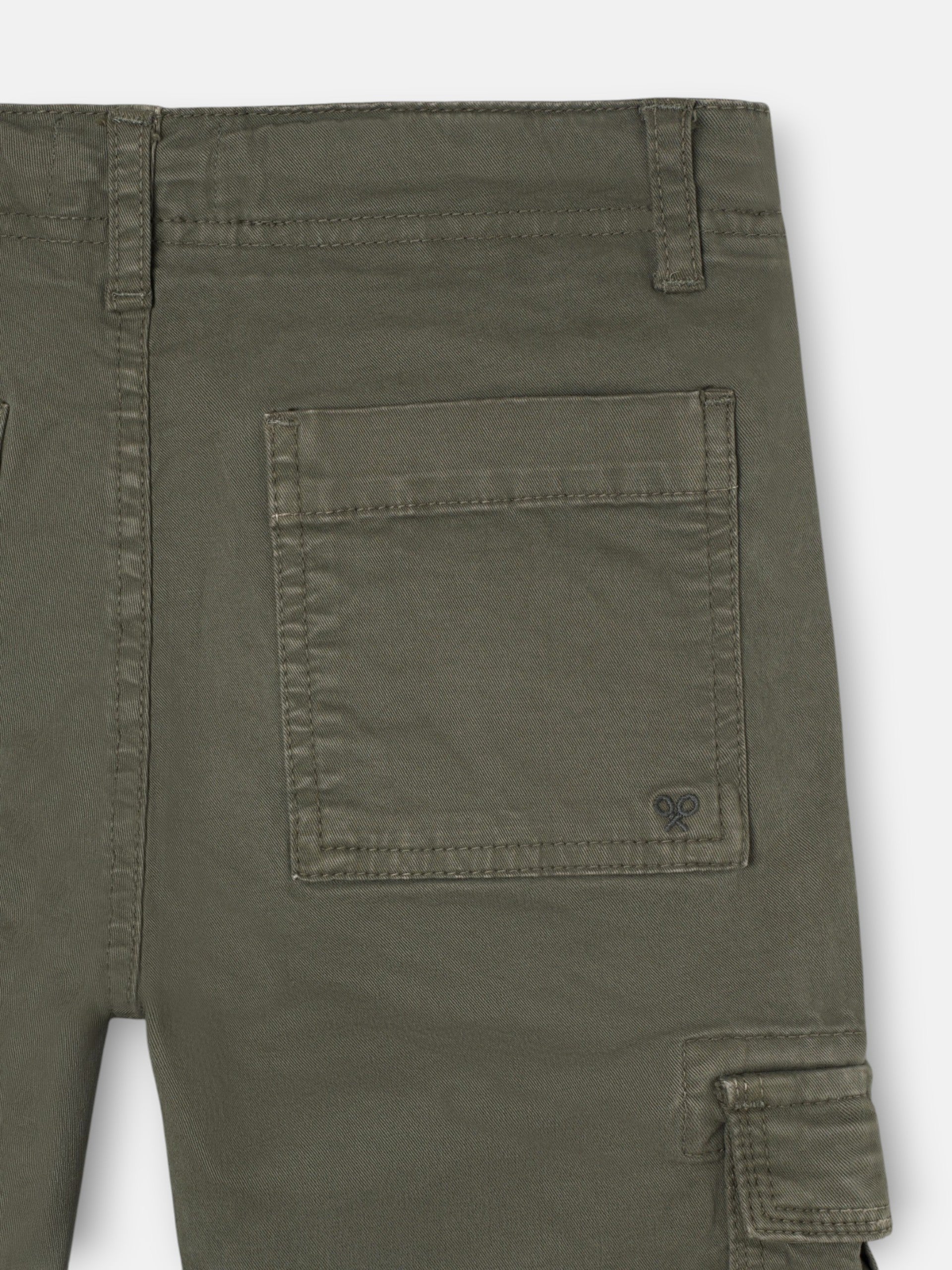 Green kids' cargo sport pants