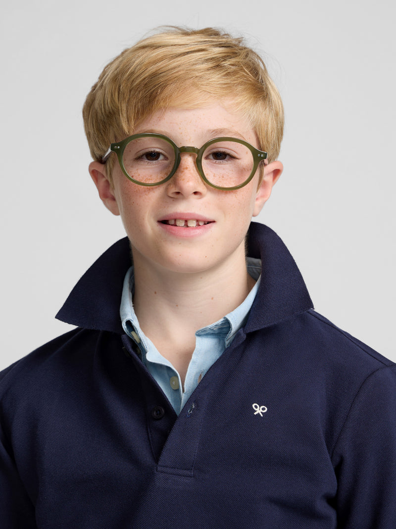 Polo kids parche azul marino