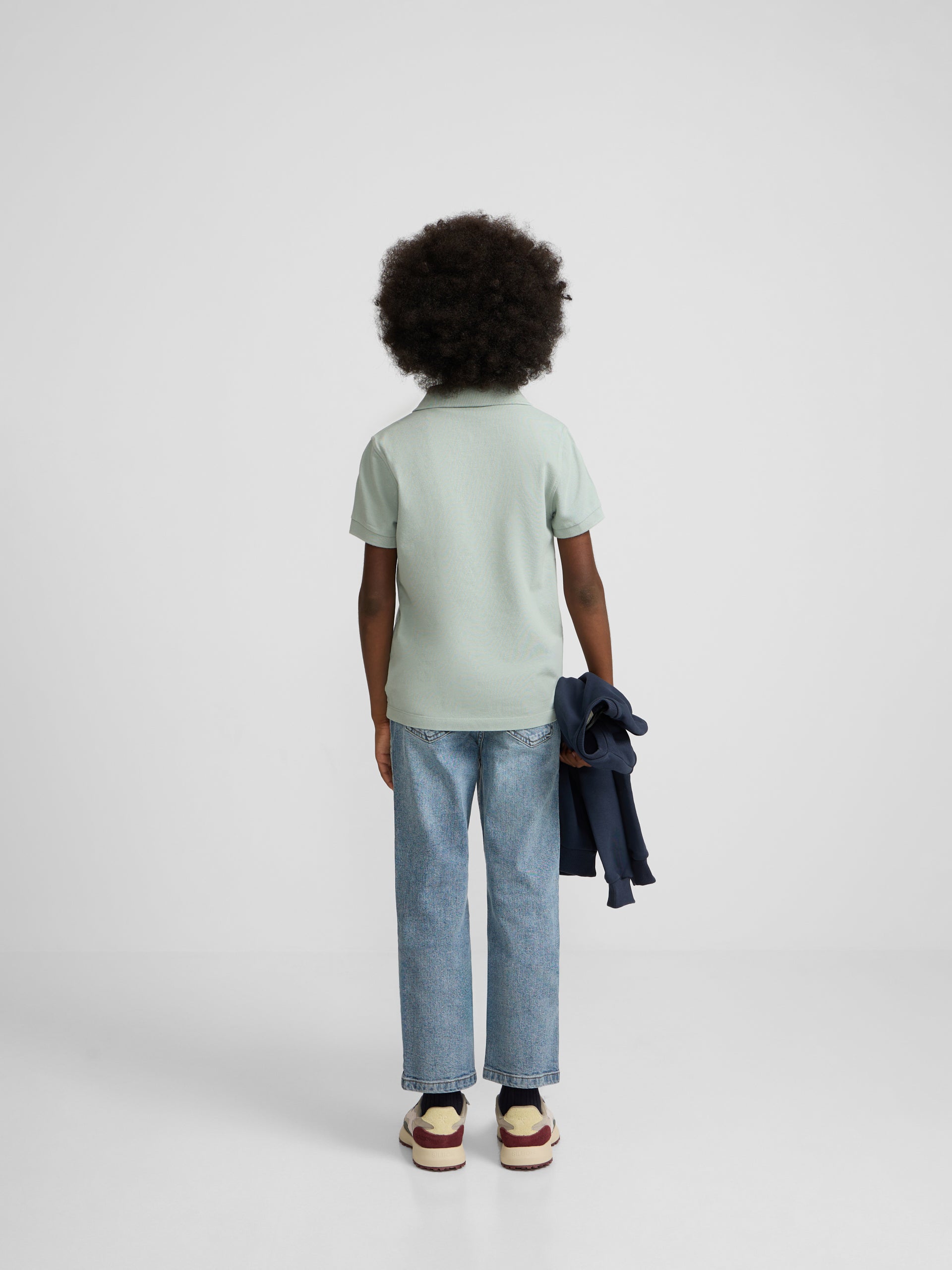 Light green kids' racket polo