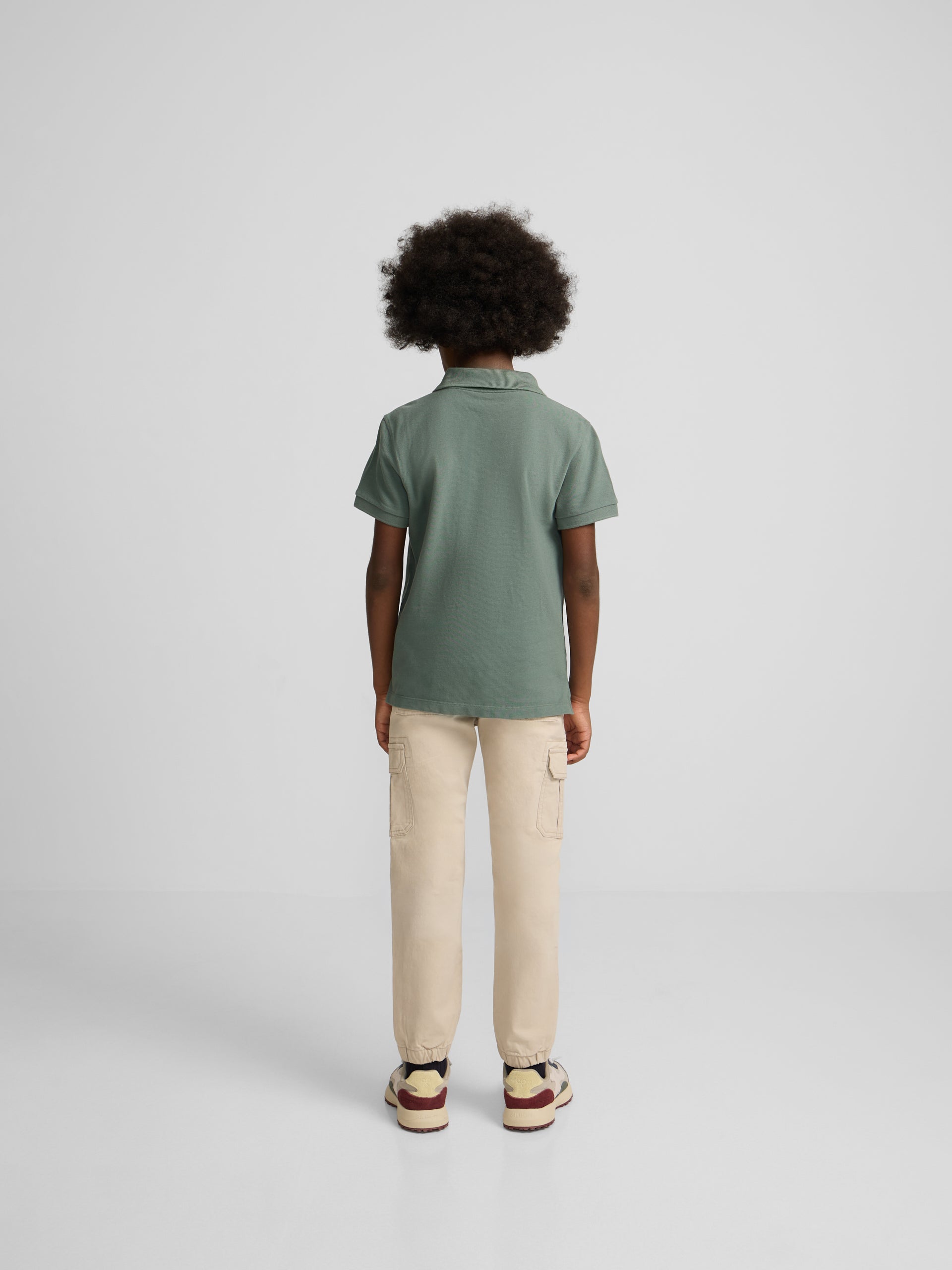 Polo kids raqueta verde oscuro