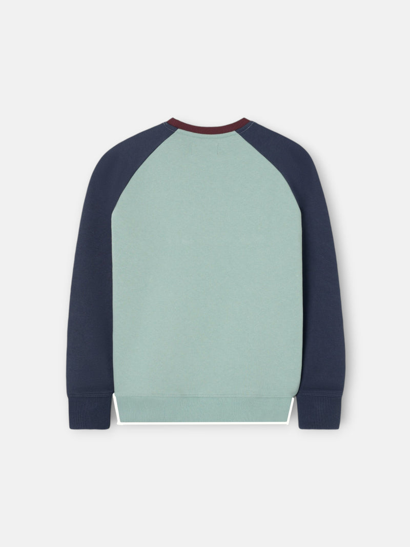 Sweatshirt kids raglan varsity azul-marinho